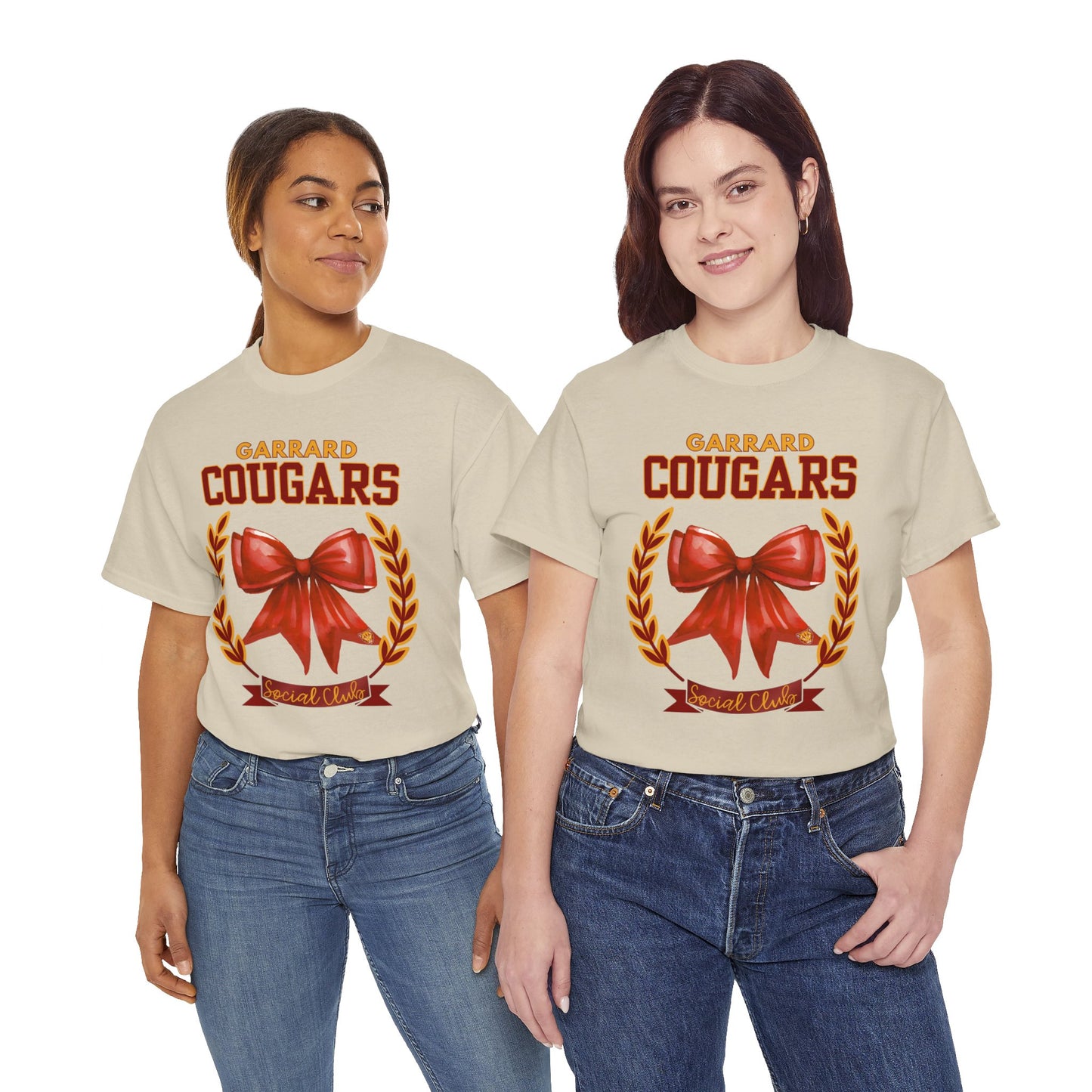 GMS Garrard Middle School Cougars Social Club T-Shirt (Front Only)