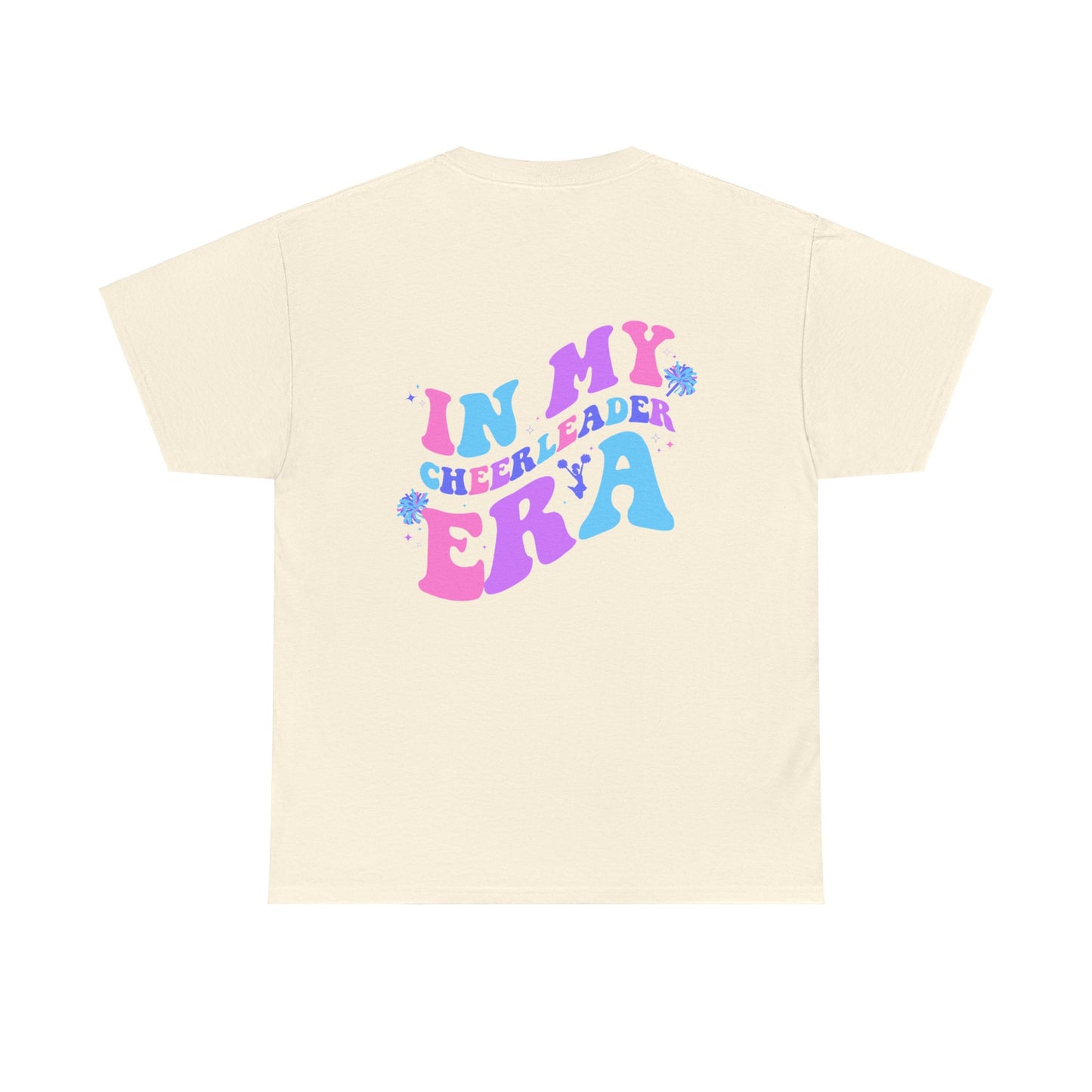 in my cheerleading era front and back cheer adult t-shirt