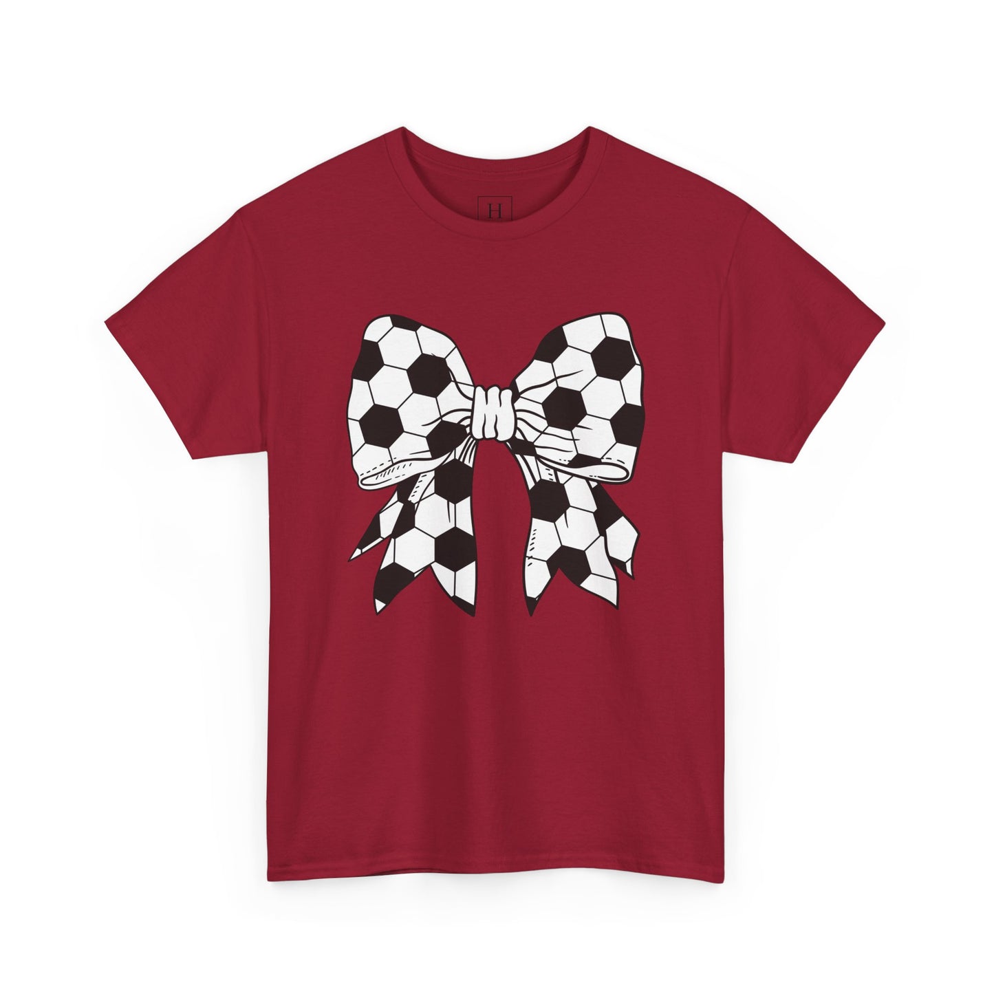 Soccer Sport Bow Tee - Unisex Heavy Cotton