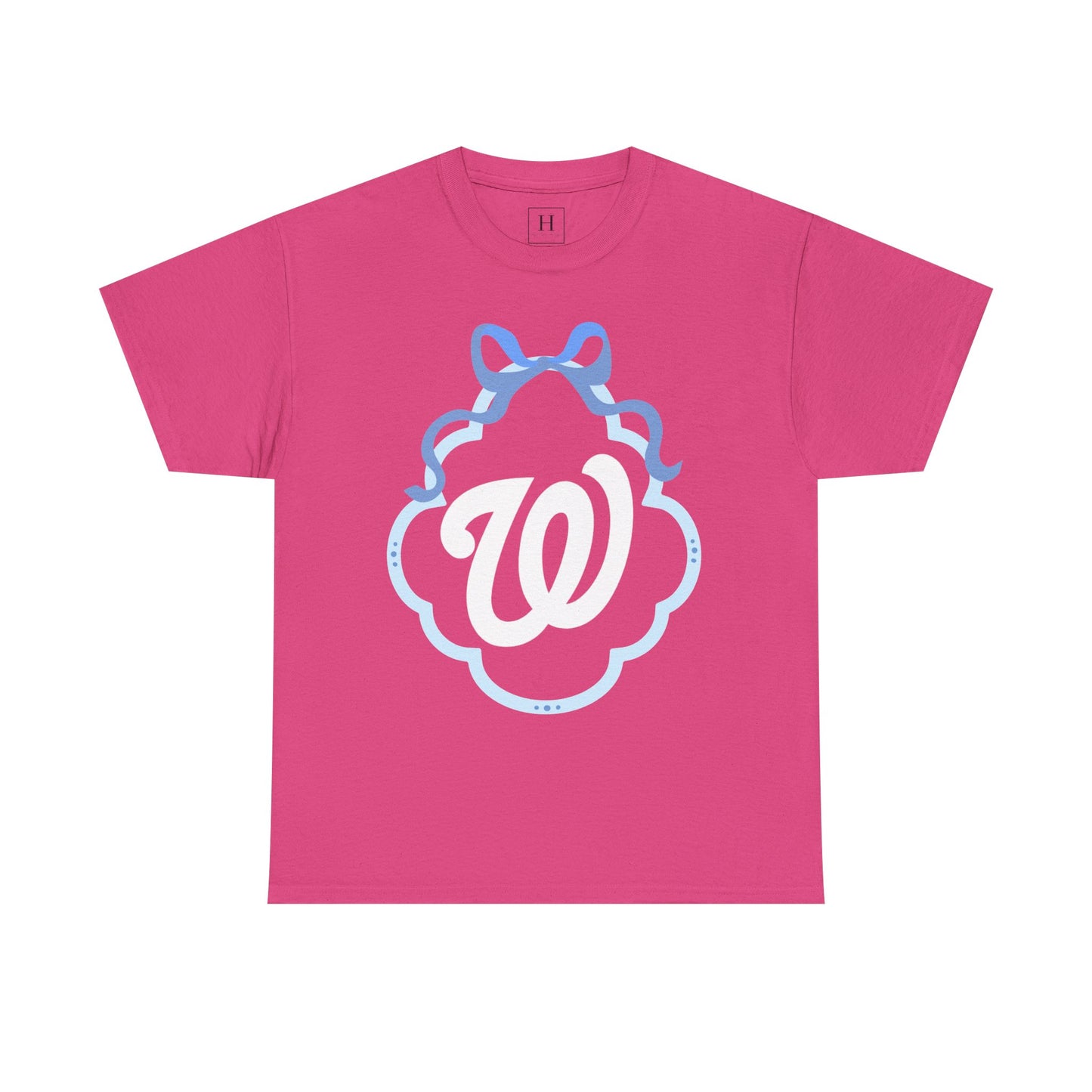 W COQUETTE BLUE BOW & BORDER