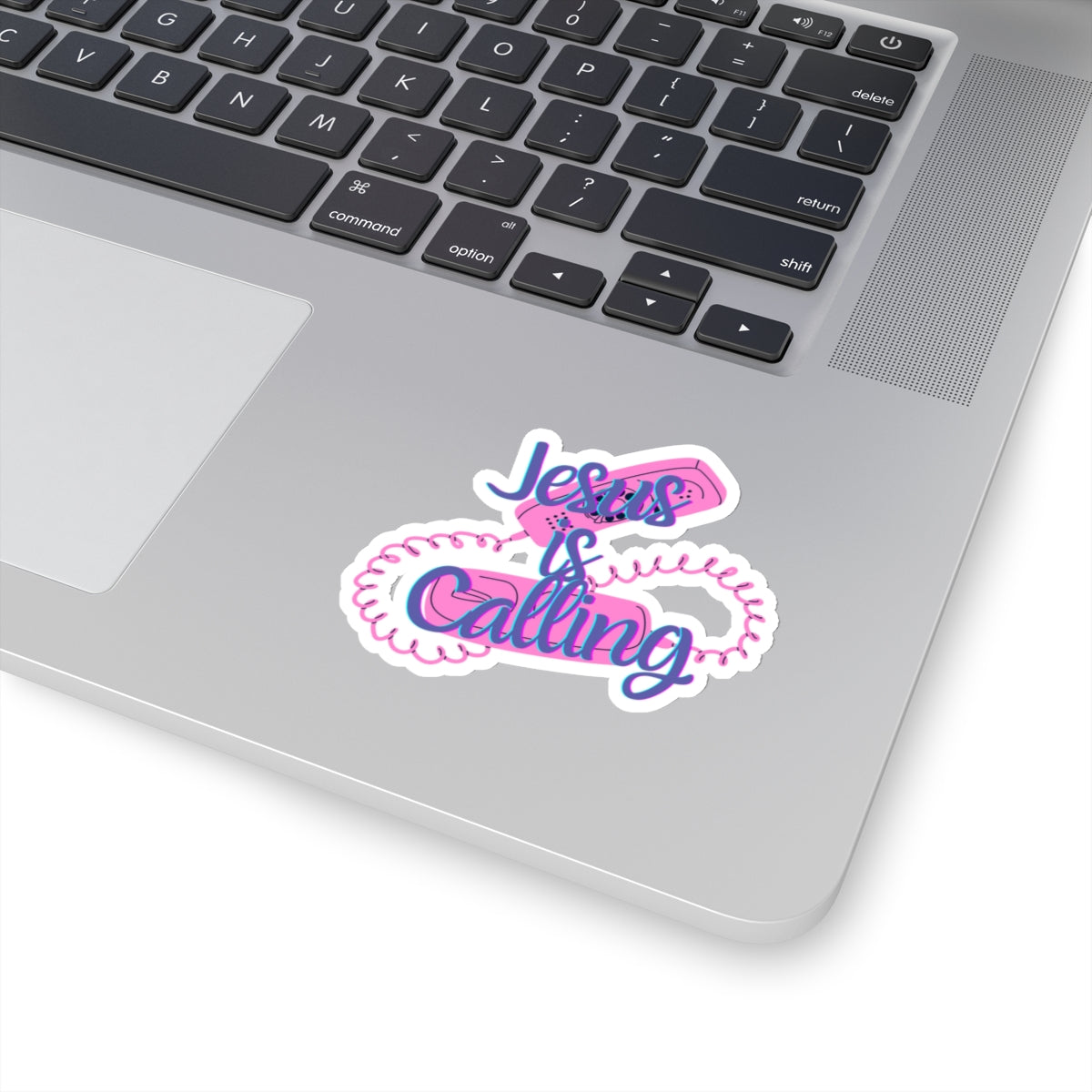 Jesus Is Calling Retro Phone Christian Kiss-Cut Stickers