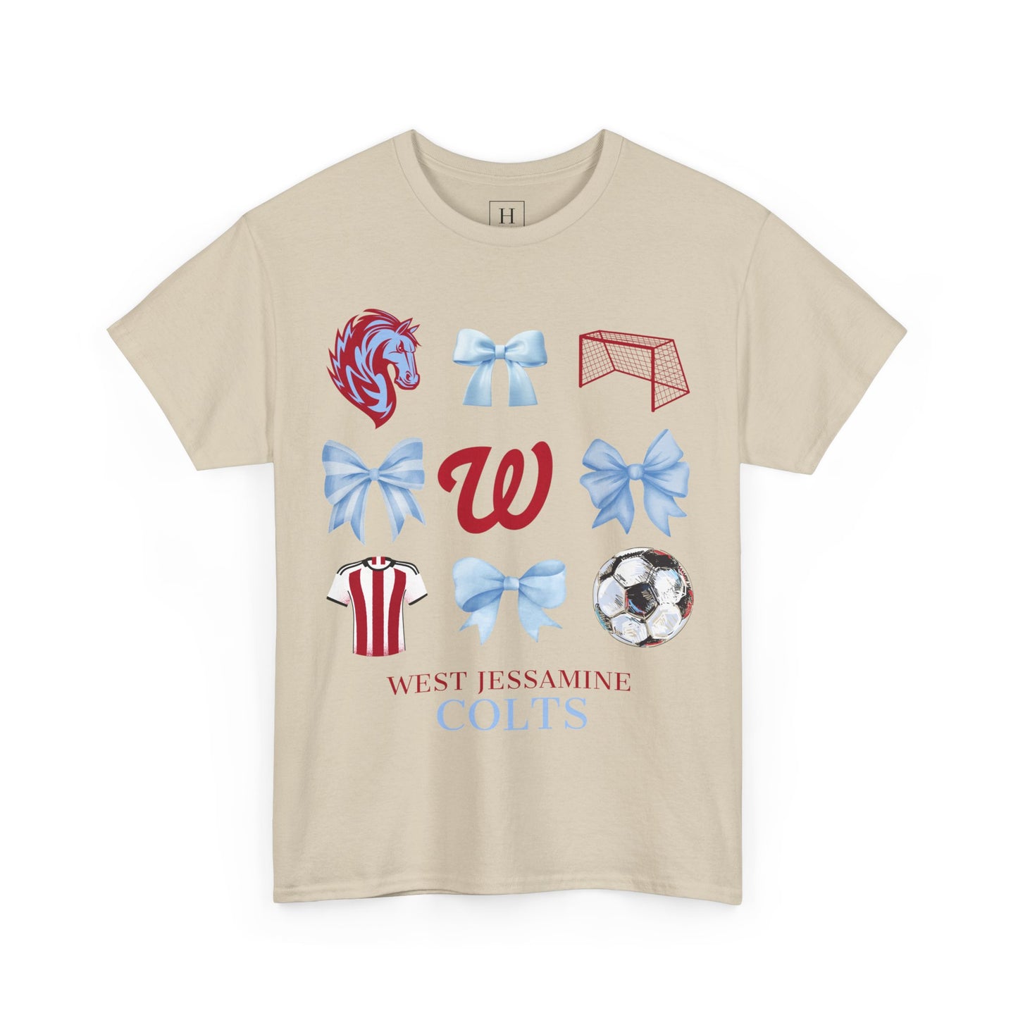Copy of West Jessamine Colts Coquette Soccer Bows - Unisex Tee