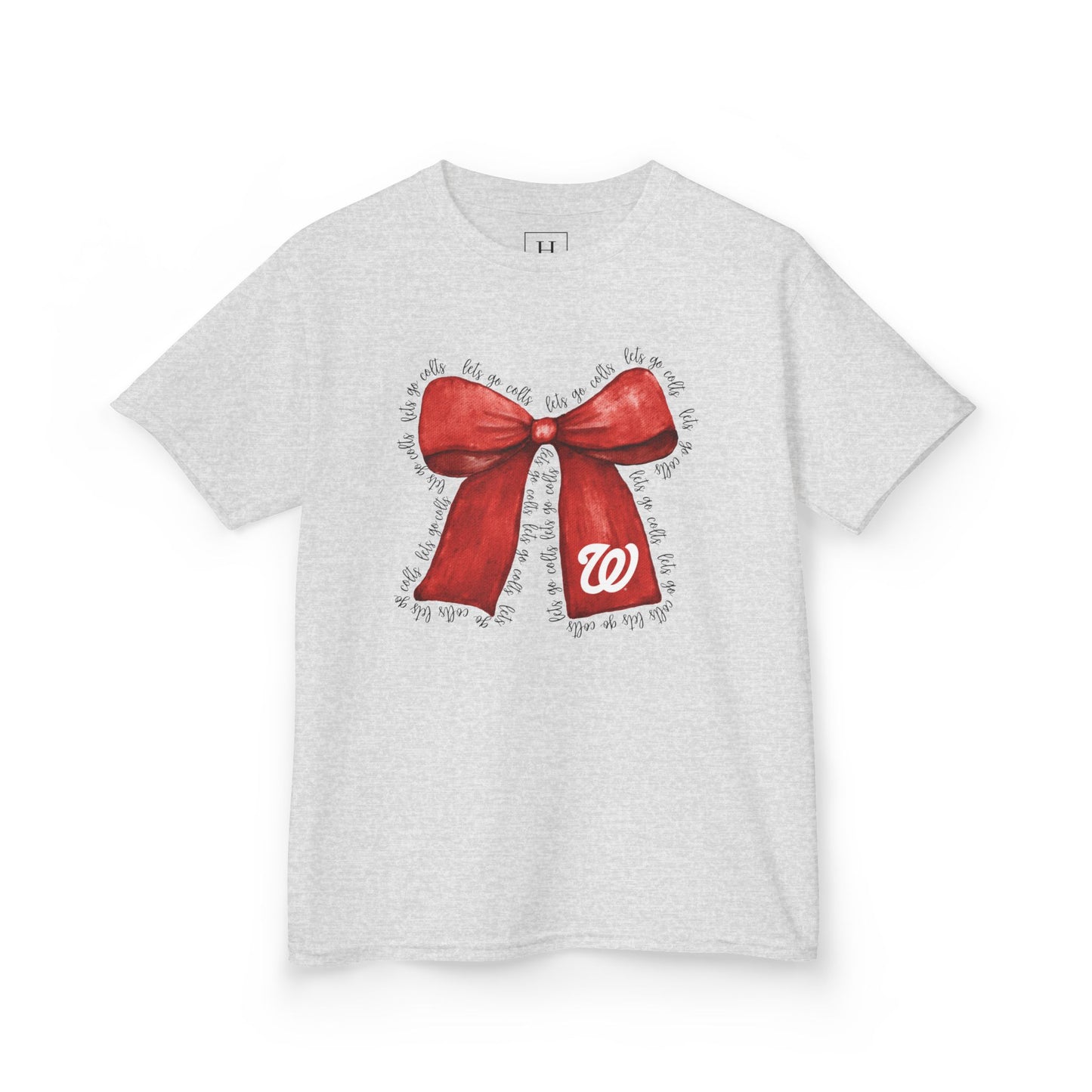 YOUTH - Let's Go Colts Bow - W Logo Unisex T-Shirt