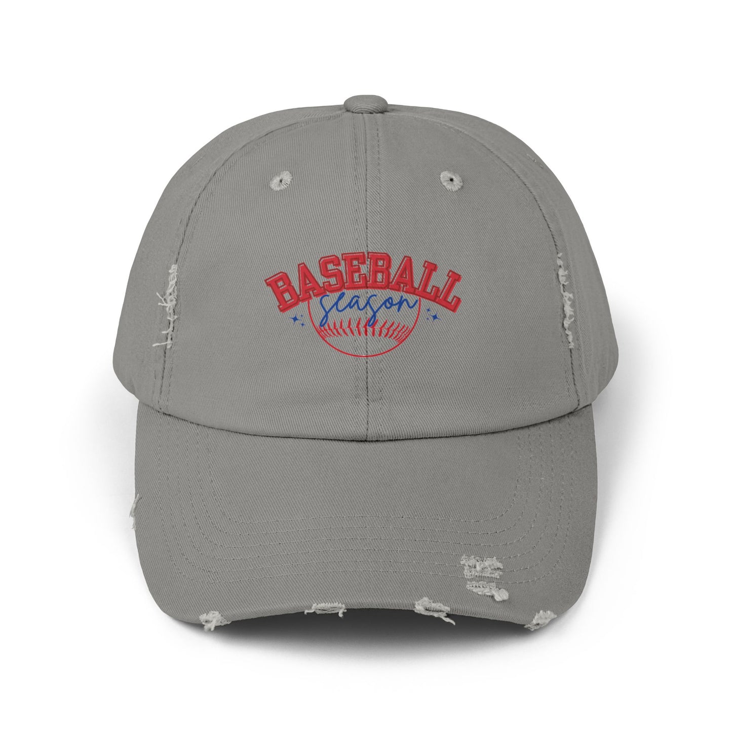 Baseball red white blue season hat