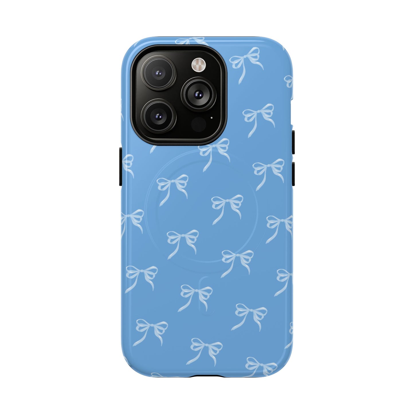 Blue Bow Coquette Design Tough Phone Case, Cute Phone Cover, Durable iPhone Case, Stylish Gift for Her