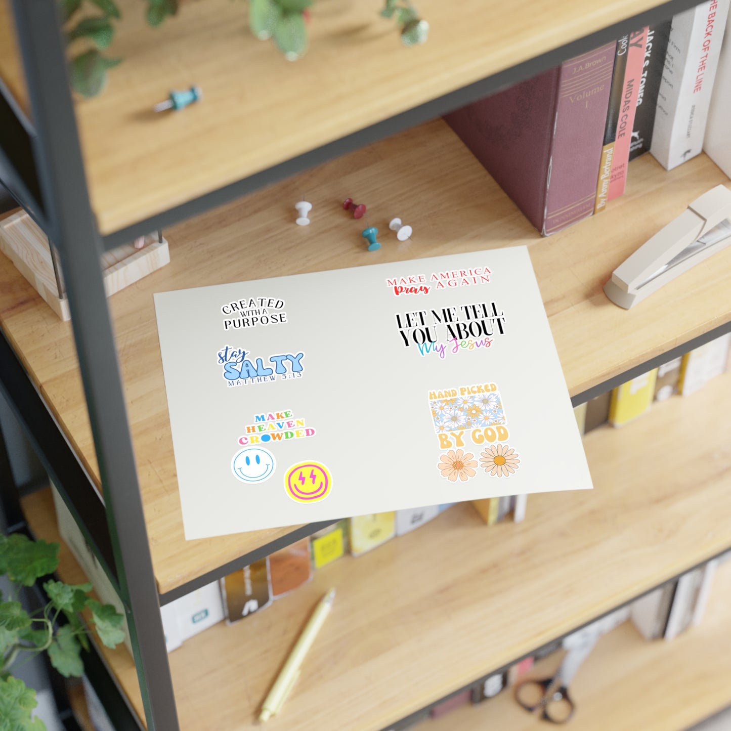 Christian Christian Sticker Sheets (Smiles, Flowers, and Quotes)