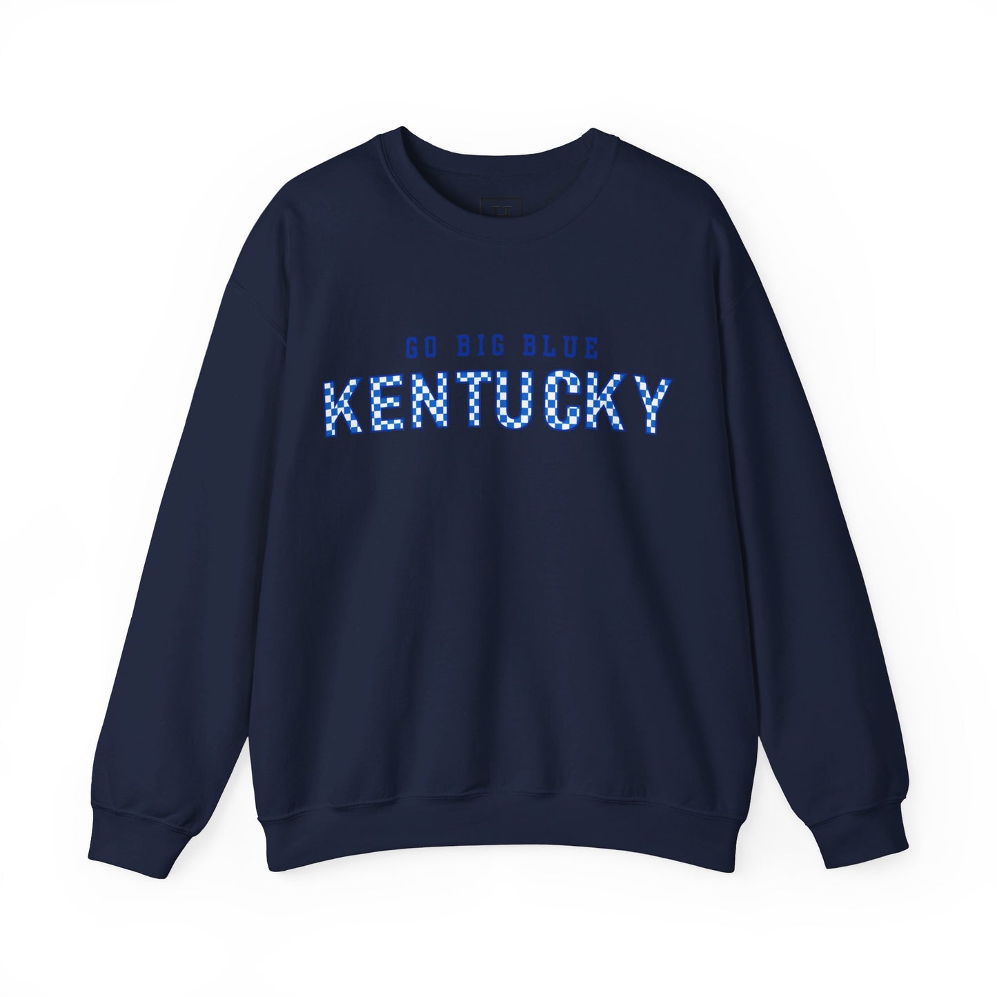 Go Big Blue Kentucky Wildcat Pride Retro Checker Sweater