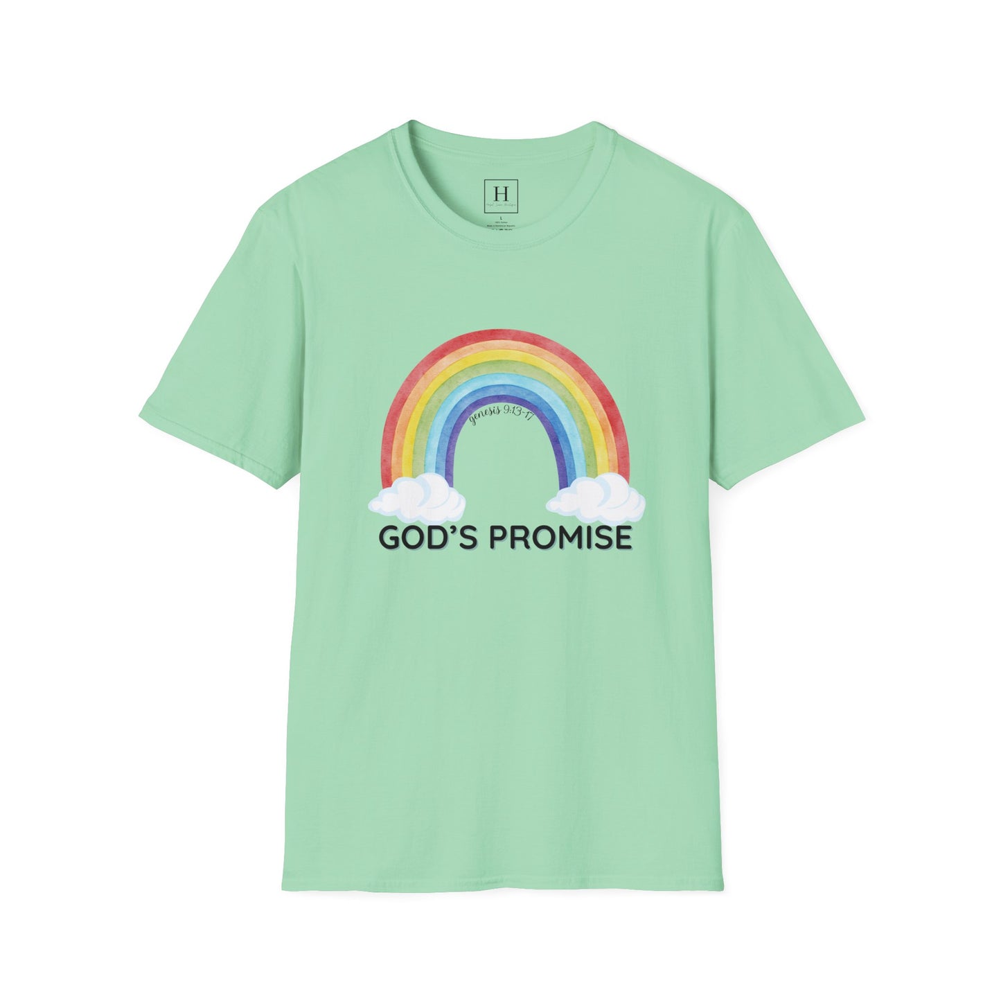 Rainbow God's Promise Genesis 13 Christian T-shirt