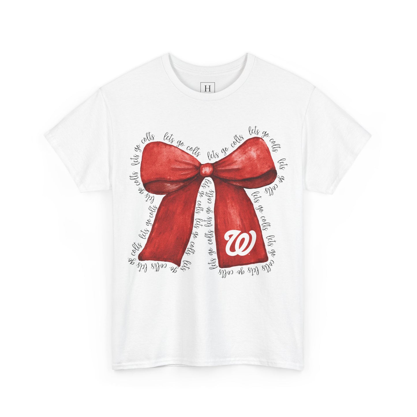 Let's Go Colts Bow - W Logo Unisex T-Shirt