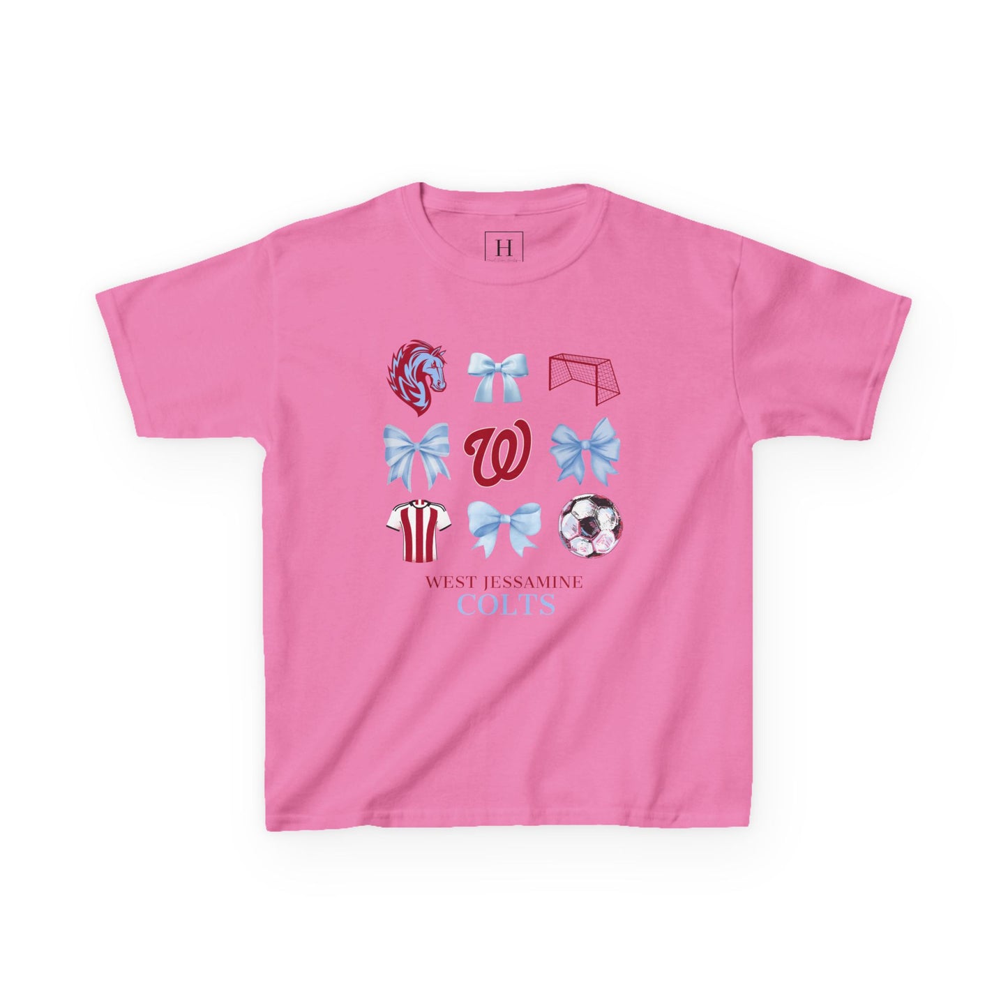 YOUTH --Soccer Coquette Bows Unisex Tee - West Jessamine