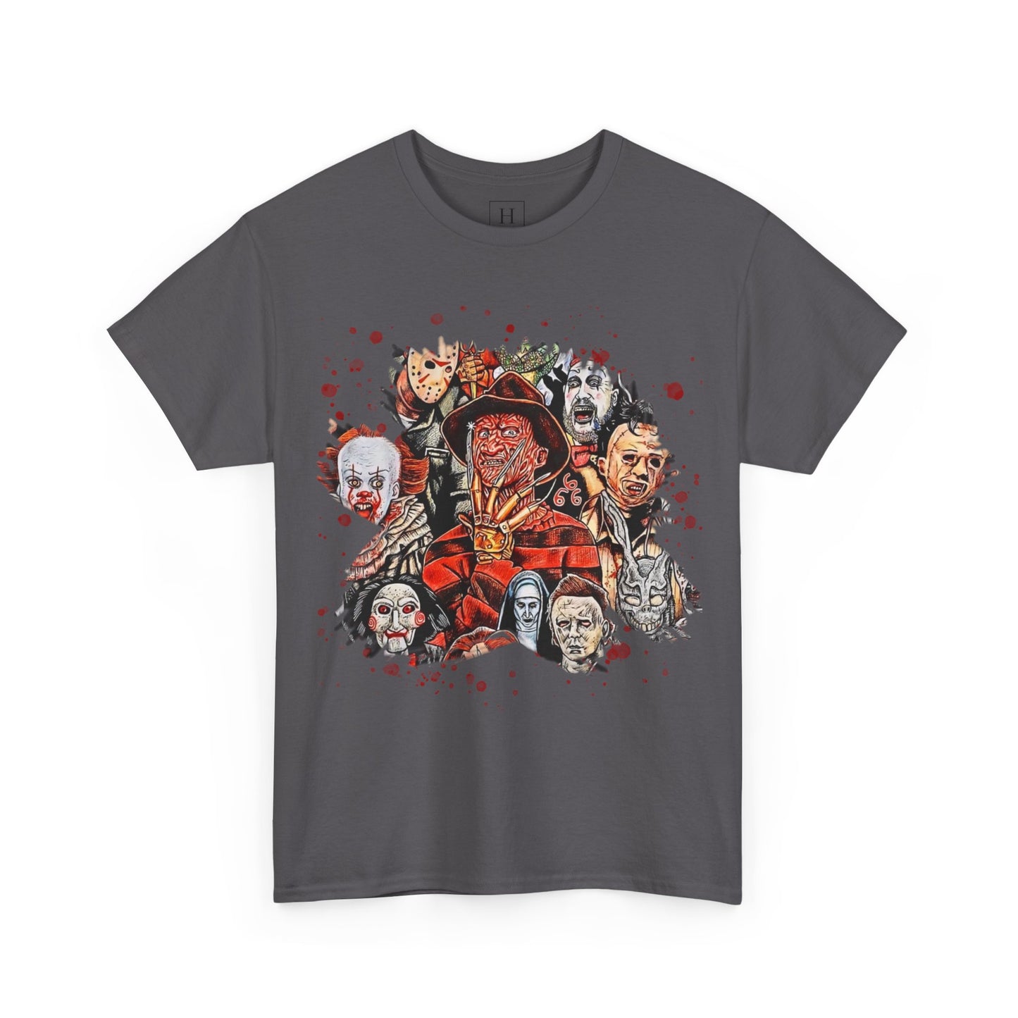 Halloween; Classic Horror Characters with Blood Splatter -- Unisex