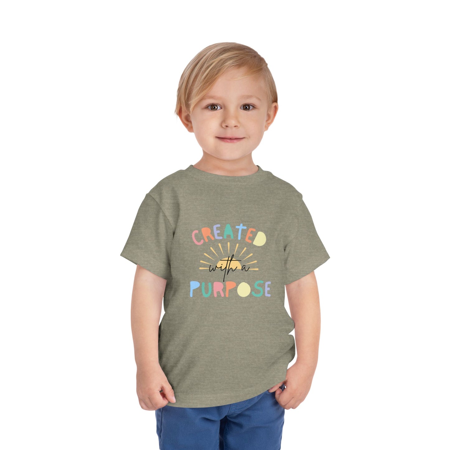 Toddler Created With A Purpose Christian Heavy Cotton Tee