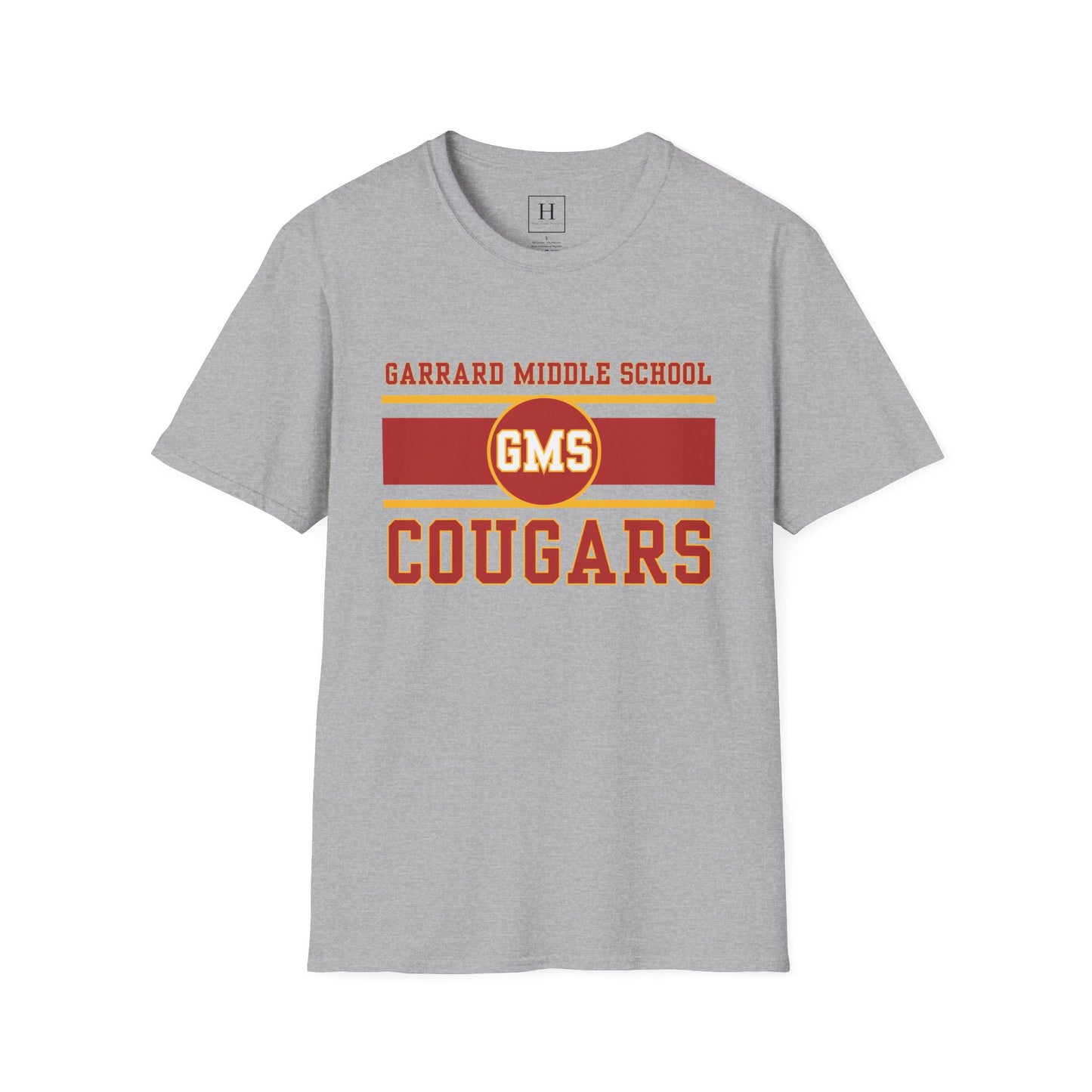 GMS Garrard Middle School Cougars T-Shirt (Front Only)