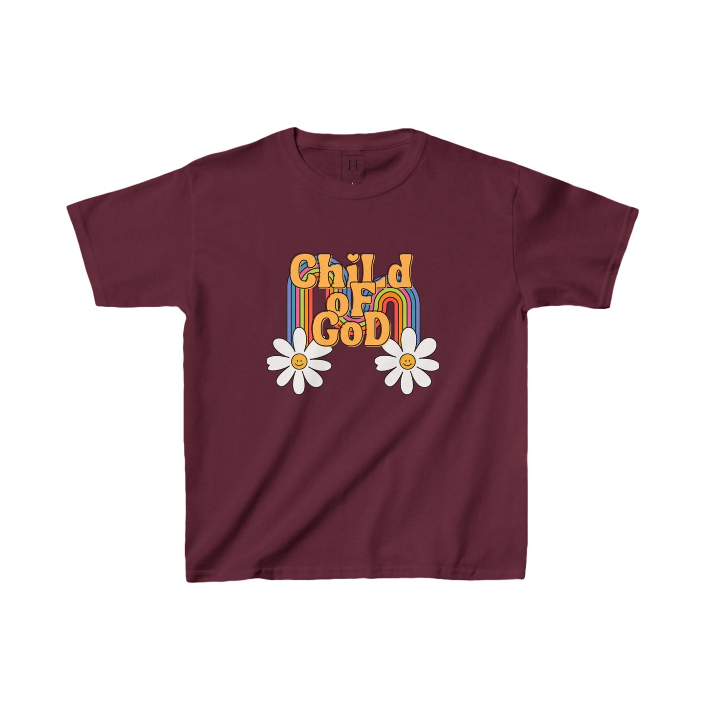 Youth Child of God Daisy Christian Heavy Cotton Tee