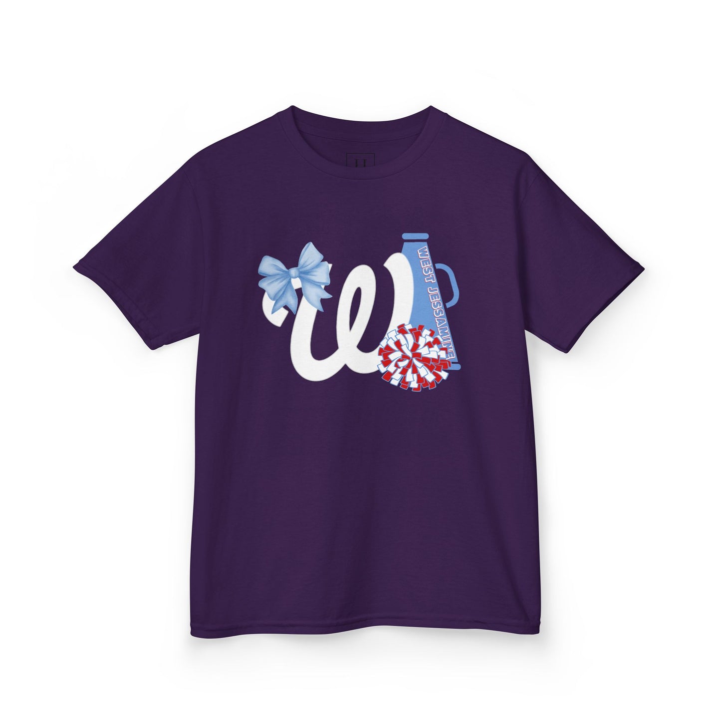 YOUTH -- West Jessamine Cheer Bow, Megaphone & Poms - Unisex Shirt