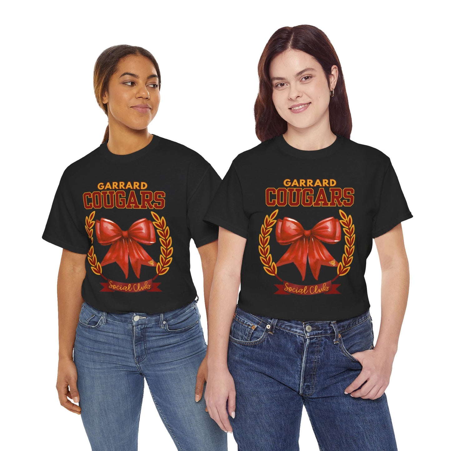 GMS Garrard Middle School Cougars Social Club T-Shirt (Front Only)