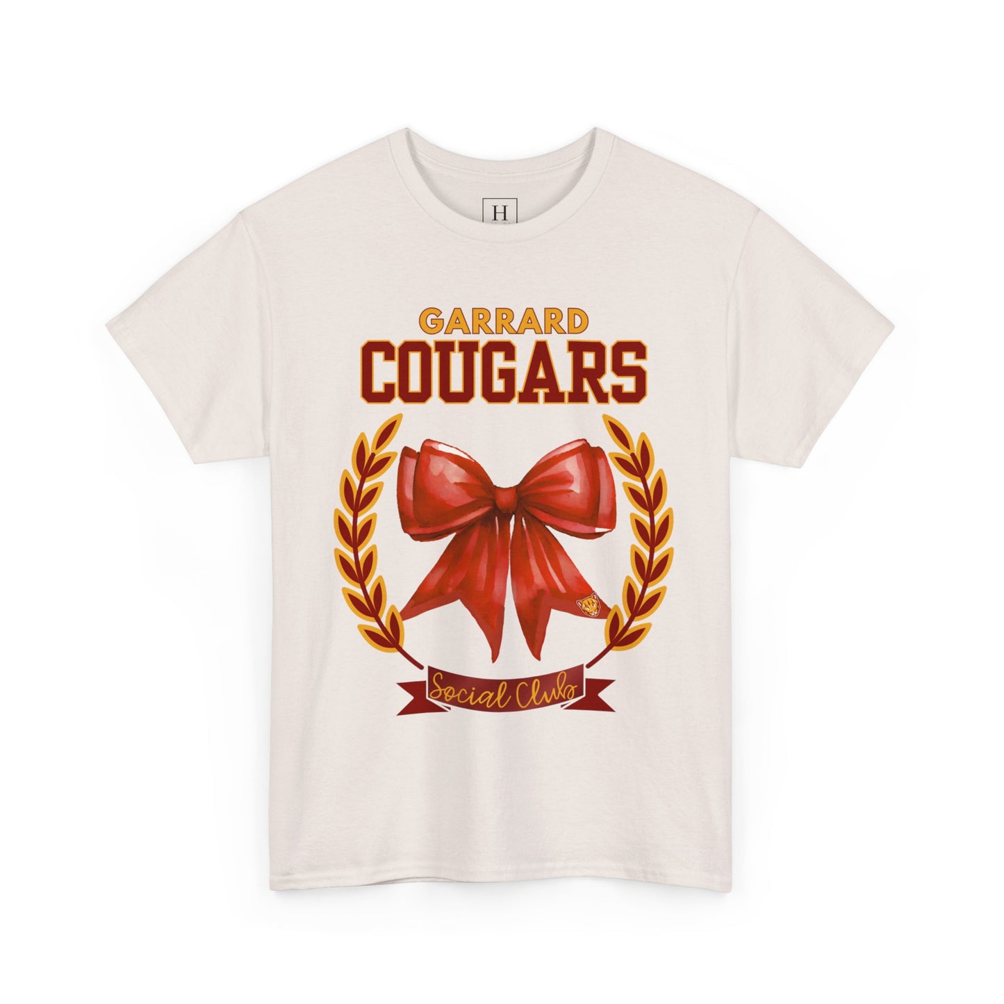 GMS Garrard Middle School Cougars Social Club T-Shirt (Front Only)