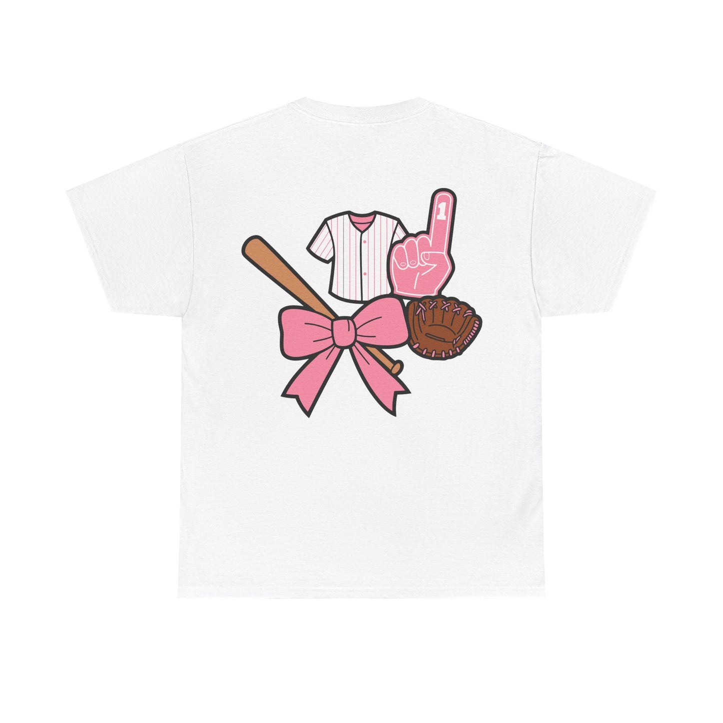 Softball/Baseball Sport Tee (Front & Back) - Unisex Heavy Cotton