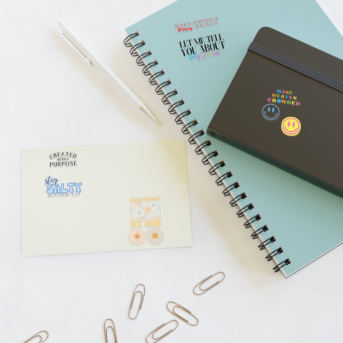 Christian Christian Sticker Sheets (Smiles, Flowers, and Quotes)