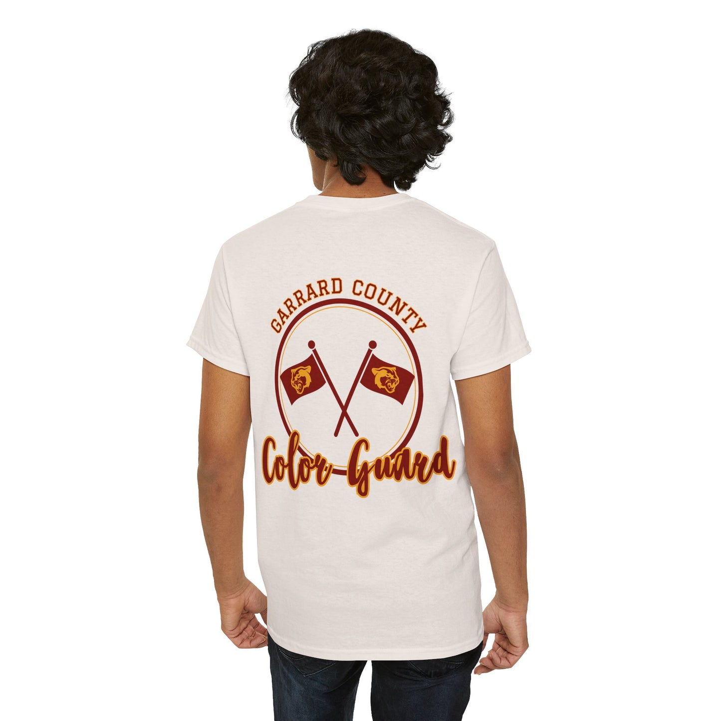 GMS Garrard Middle School Cougars Color Guard T-Shirt (Front & Back)