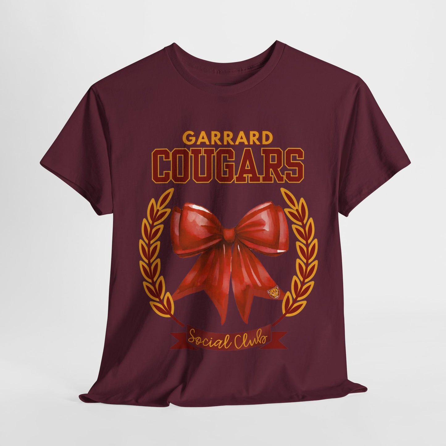 GMS Garrard Middle School Cougars Social Club T-Shirt (Front Only)