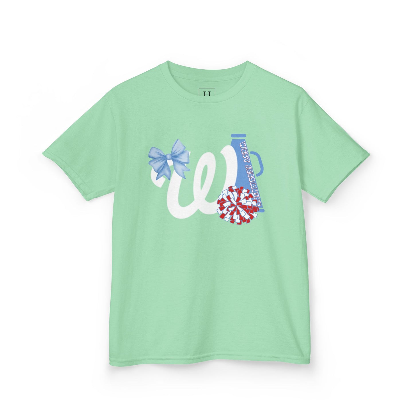 YOUTH -- West Jessamine Cheer Bow, Megaphone & Poms - Unisex Shirt