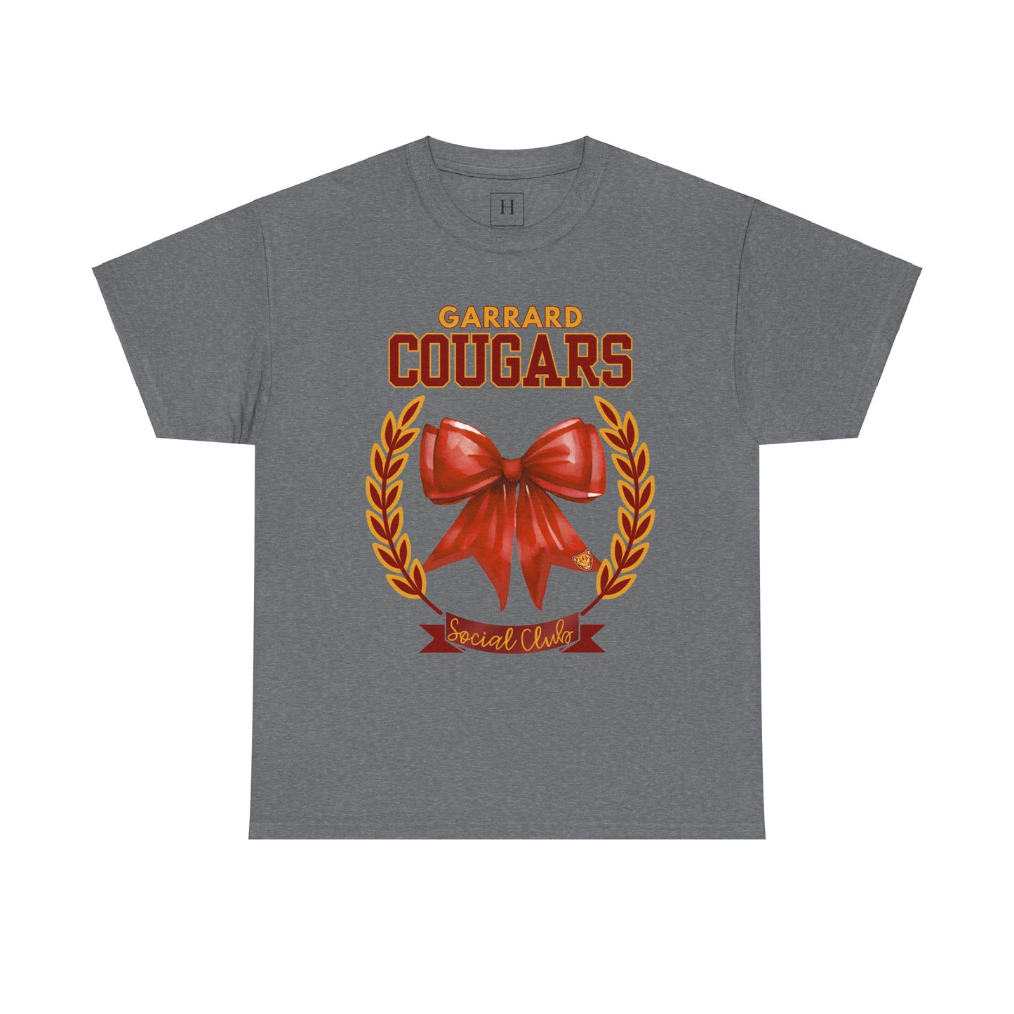 GMS Garrard Middle School Cougars Social Club T-Shirt (Front Only)