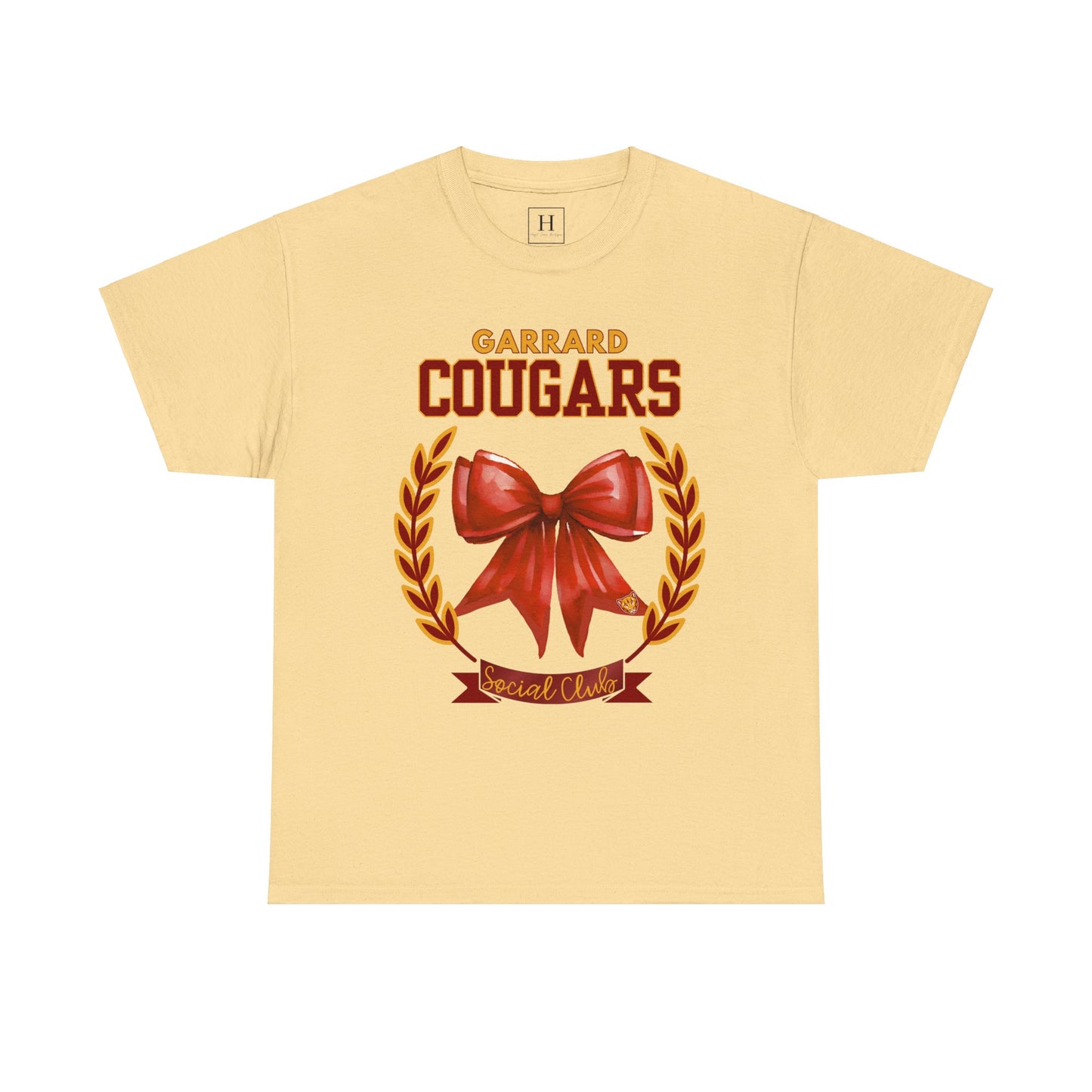 GMS Garrard Middle School Cougars Social Club T-Shirt (Front Only)