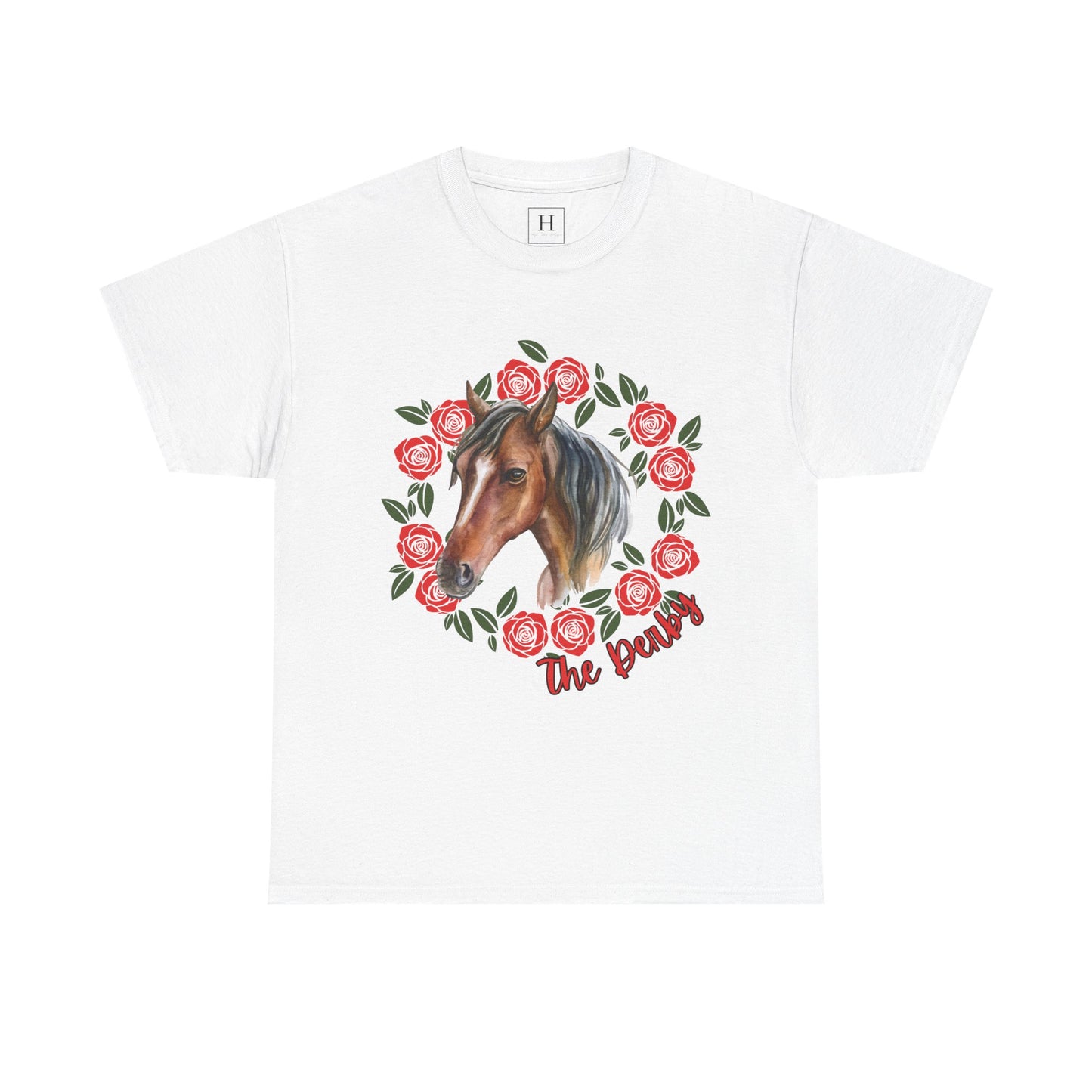 The Derby Horse & Rose Tee