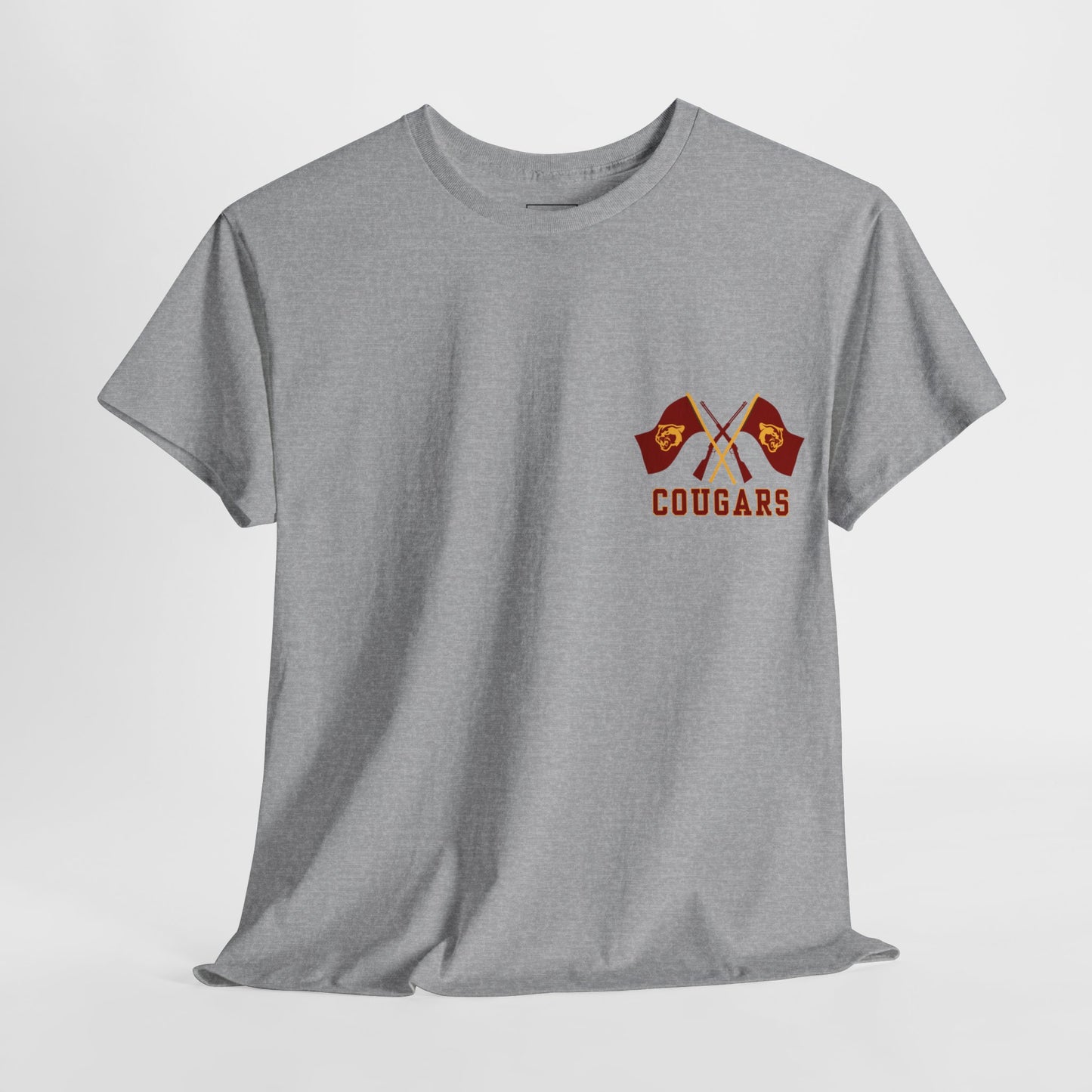 GMS Garrard Middle School Cougars Color Guard T-Shirt (Front & Back)
