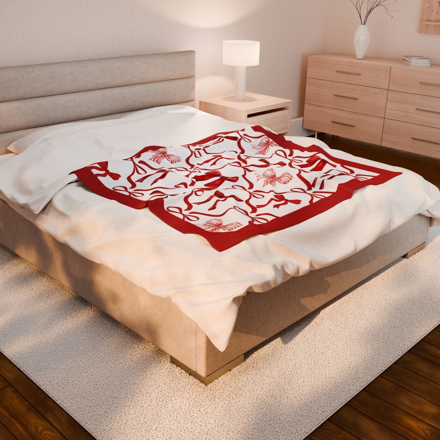 Red Bow Coquette Blanket