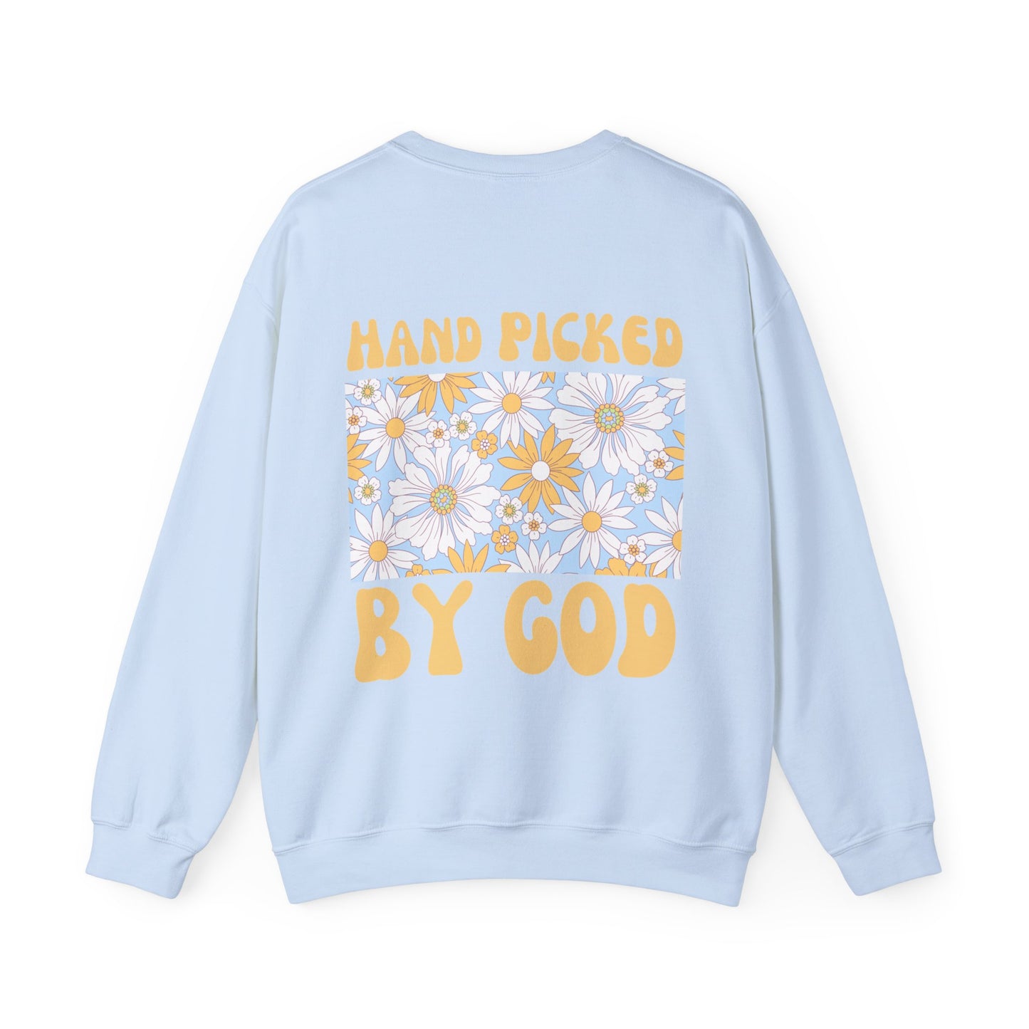 Blessed, Hand Picked By God Christian Sweater (front and back)
