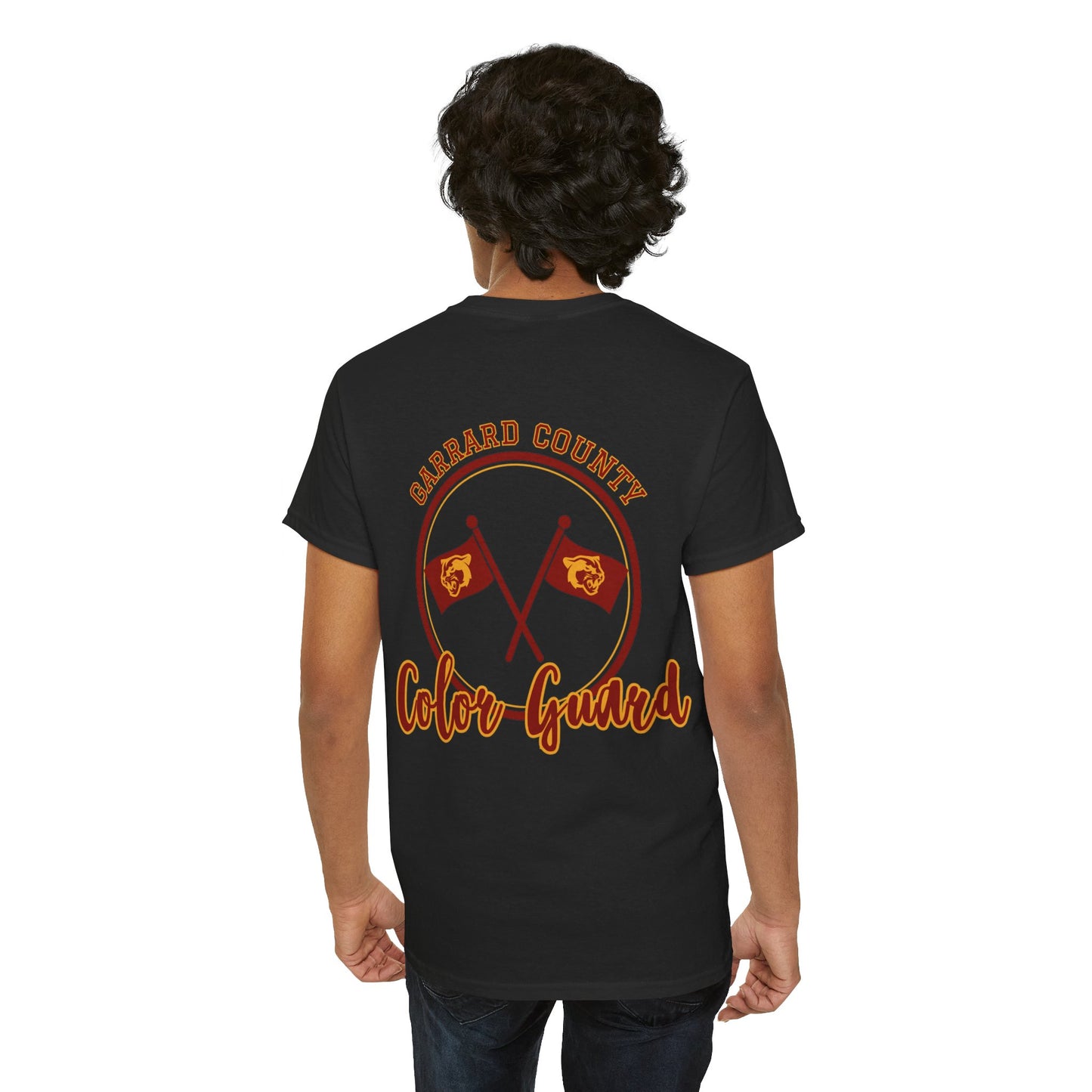 GMS Garrard Middle School Cougars Color Guard T-Shirt (Front & Back)