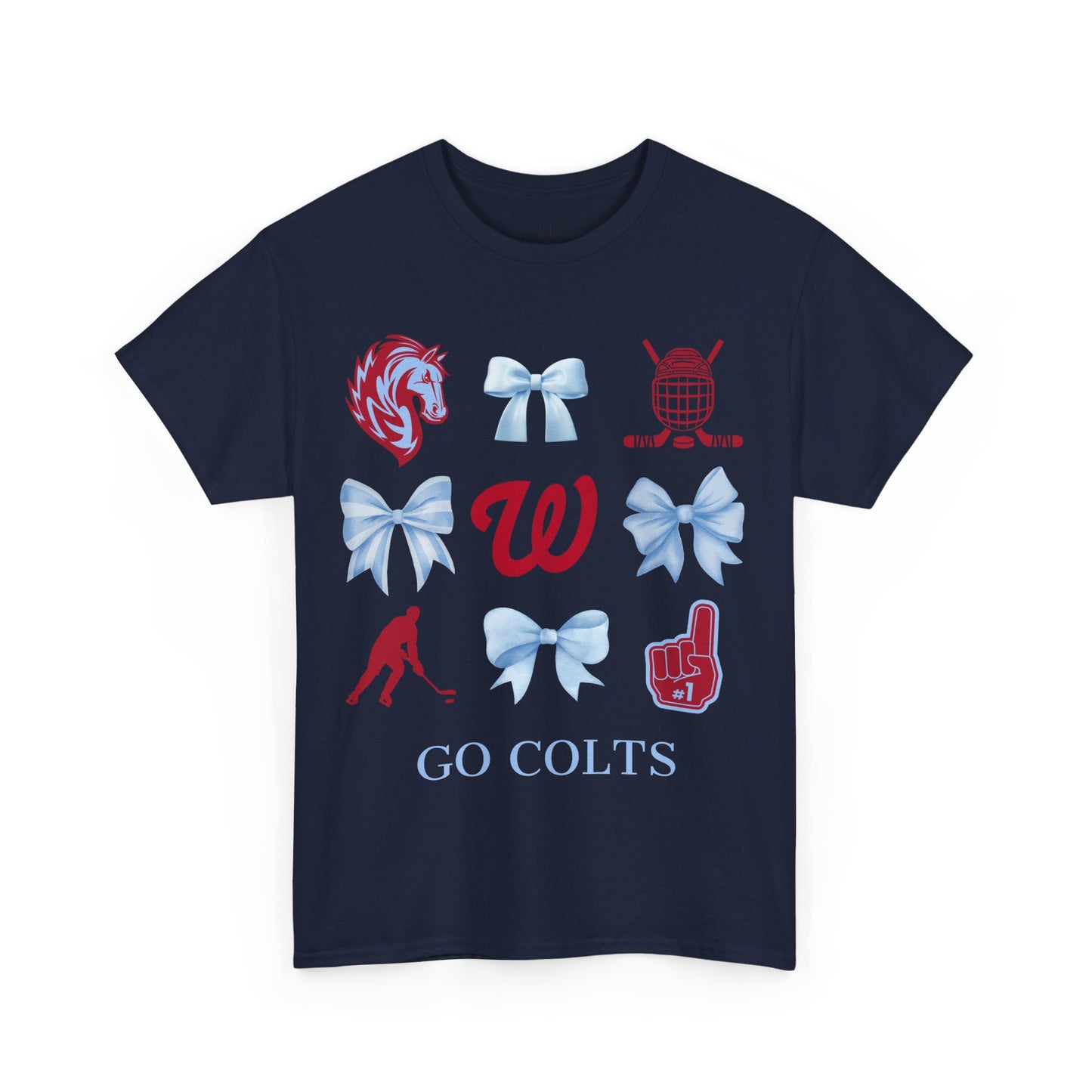 West Jessamine Colts Coquette Hockey Bows - Unisex Tee
