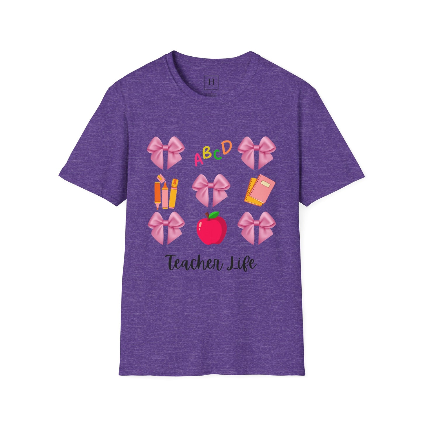 Teachers Life Bow T-Shirt (Front Only)