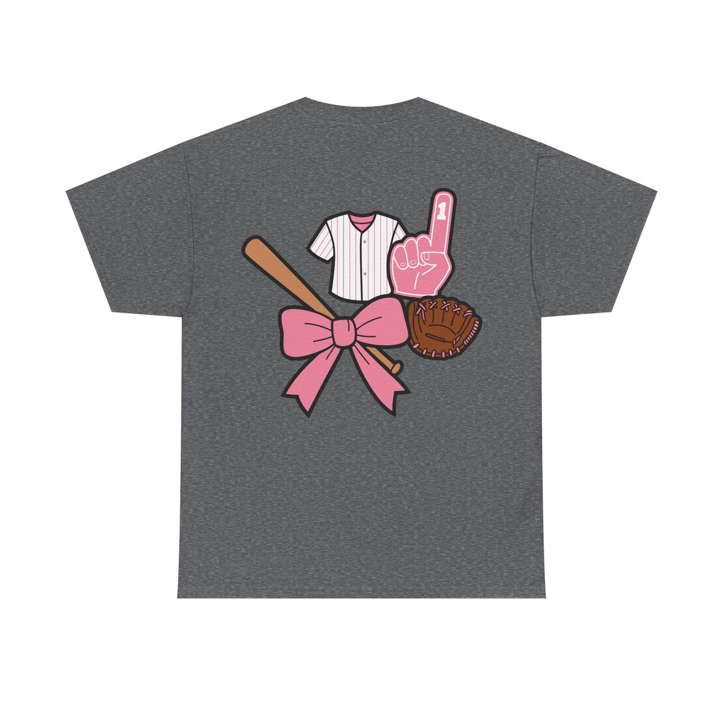 Softball/Baseball Sport Tee (Front & Back) - Unisex Heavy Cotton