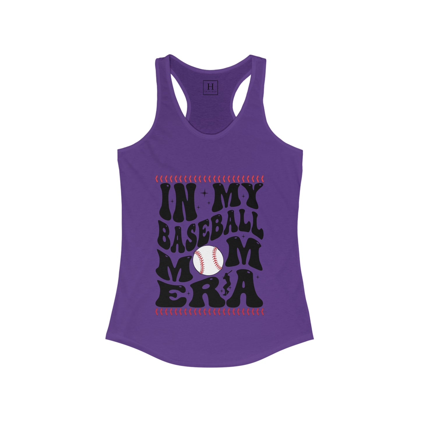in my baseball mom era Racerback Tank