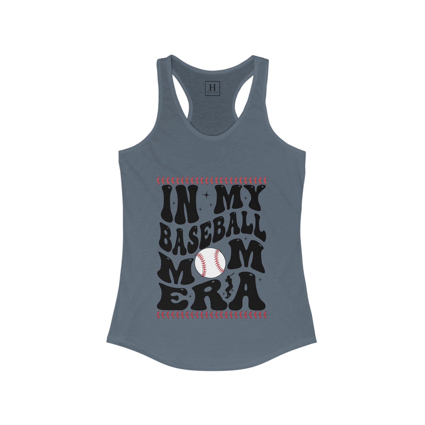 in my baseball mom era Racerback Tank