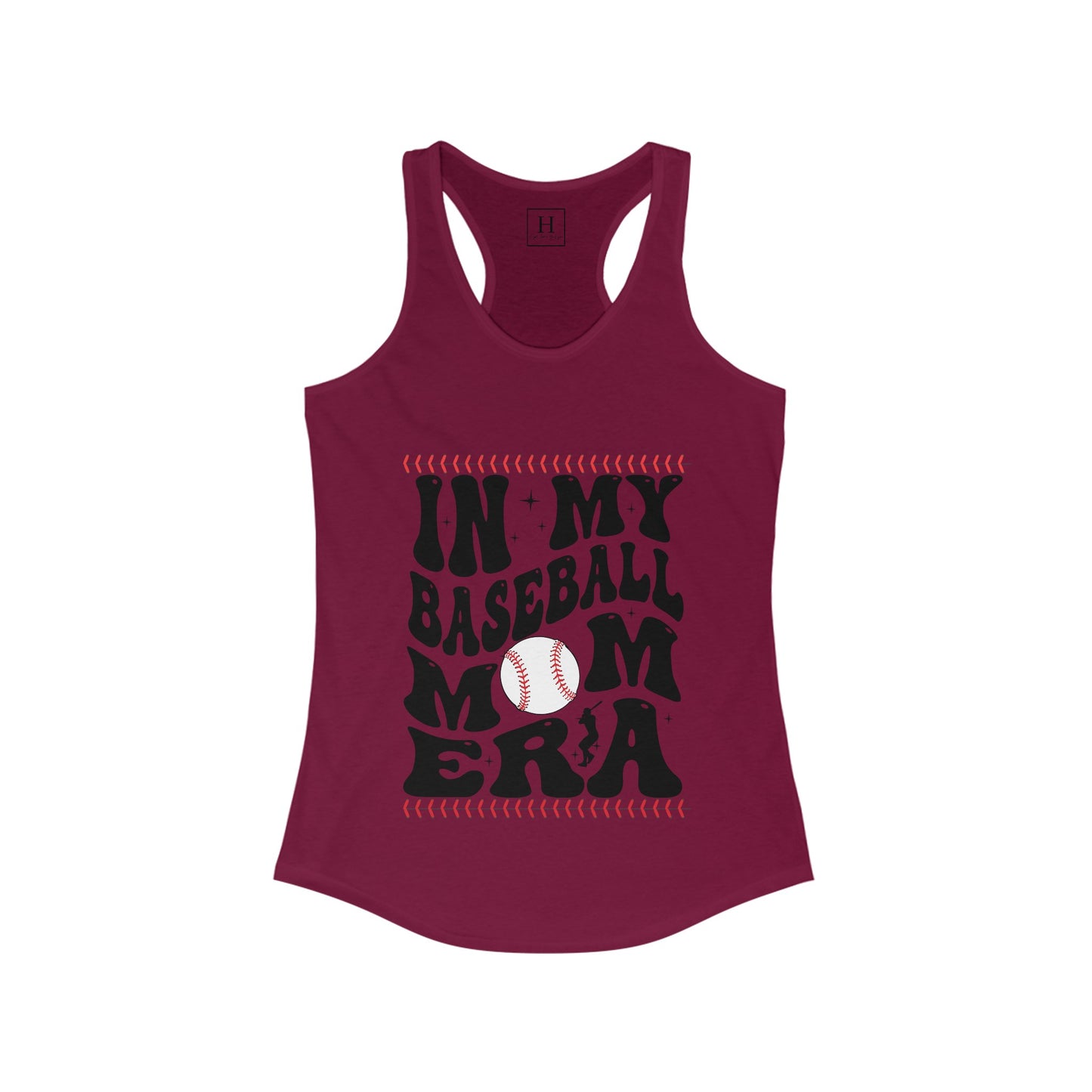in my baseball mom era Racerback Tank