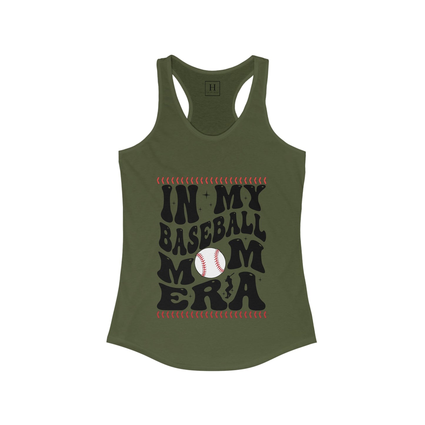 in my baseball mom era Racerback Tank