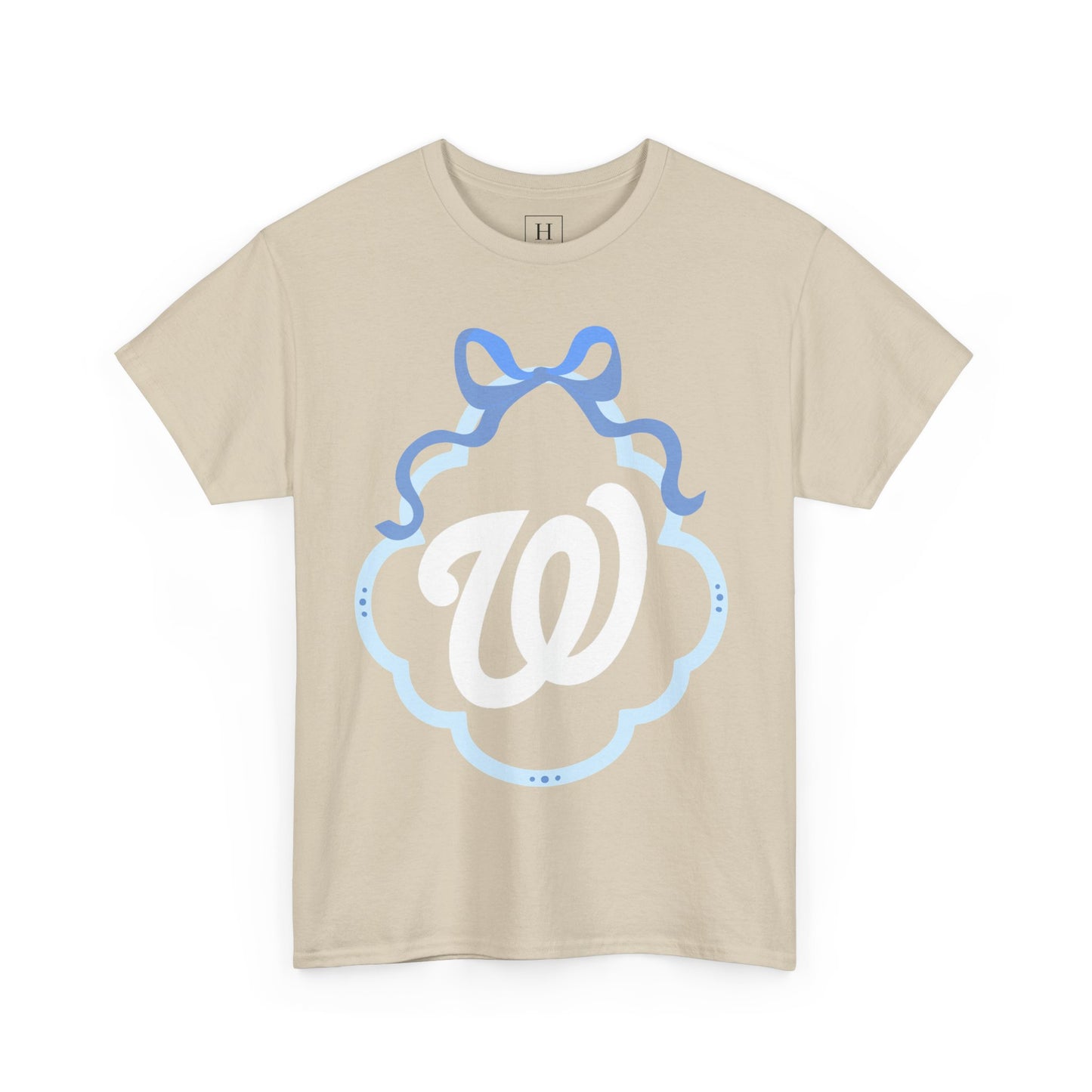 W COQUETTE BLUE BOW & BORDER