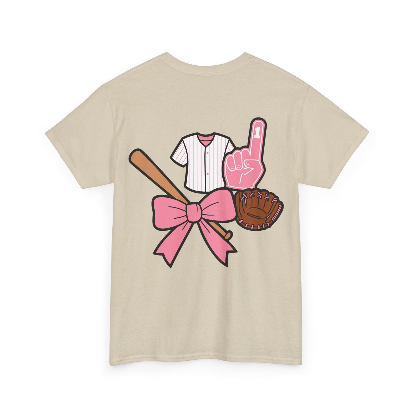 Softball/Baseball Sport Tee (Front & Back) - Unisex Heavy Cotton