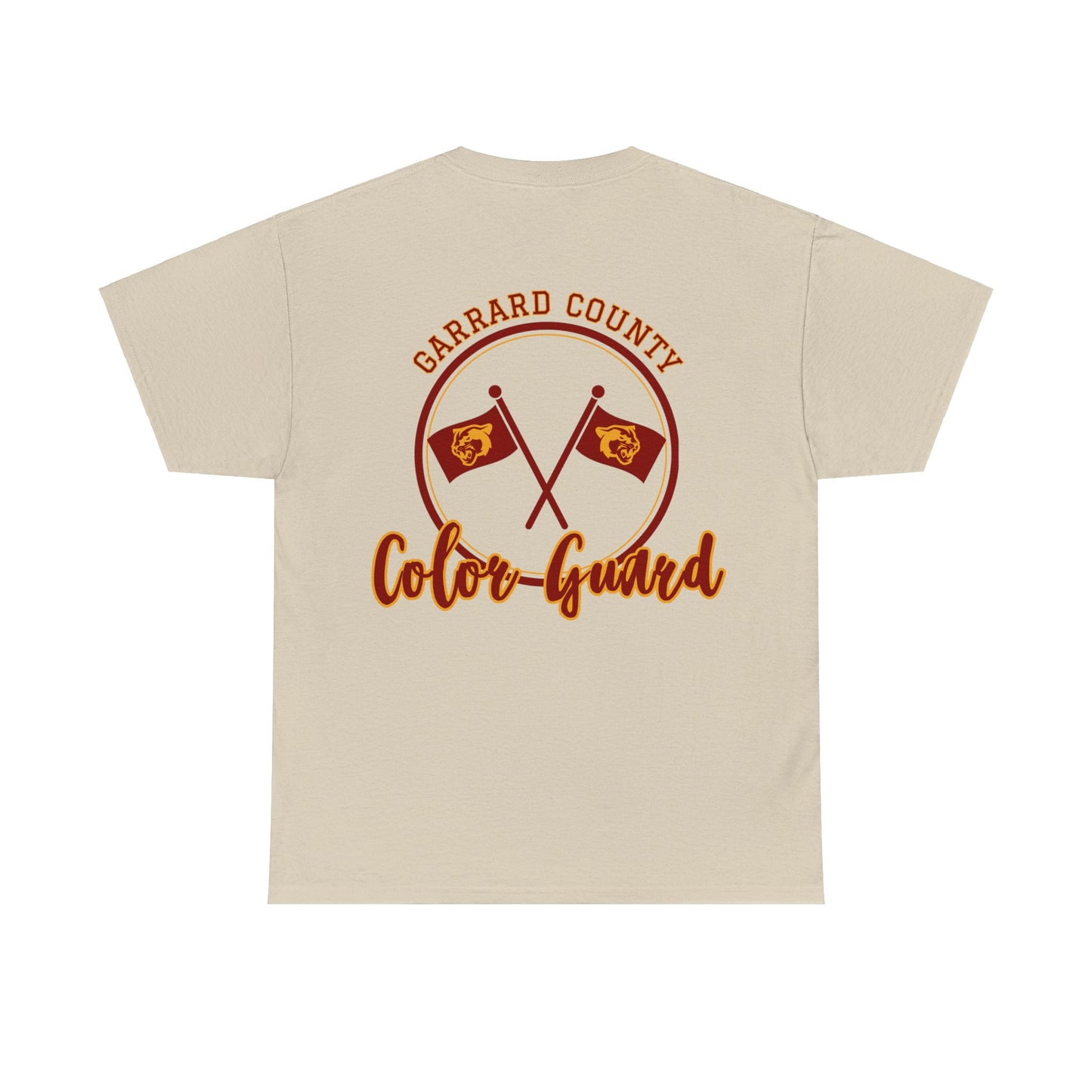 GMS Garrard Middle School Cougars Color Guard T-Shirt (Front & Back)