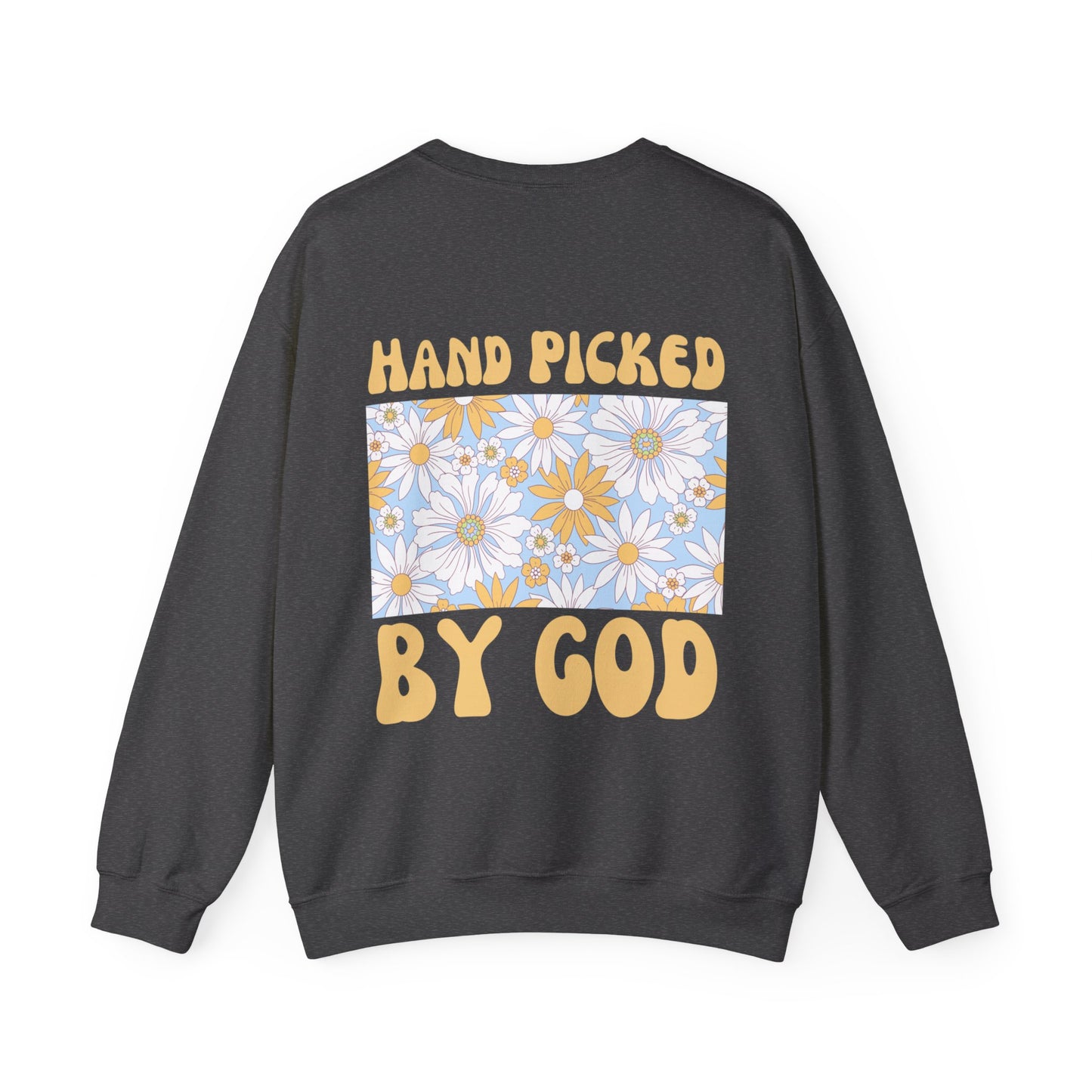 Blessed, Hand Picked By God Christian Sweater (front and back)