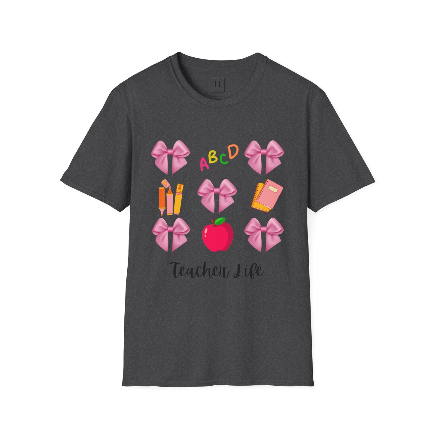 Teachers Life Bow T-Shirt (Front Only)