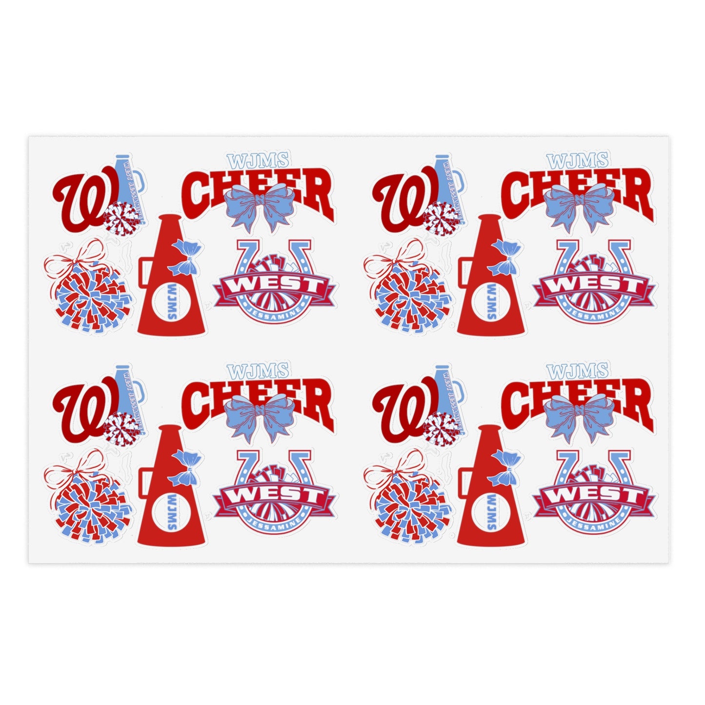 WJMS CHEER STICKERS (20 total)