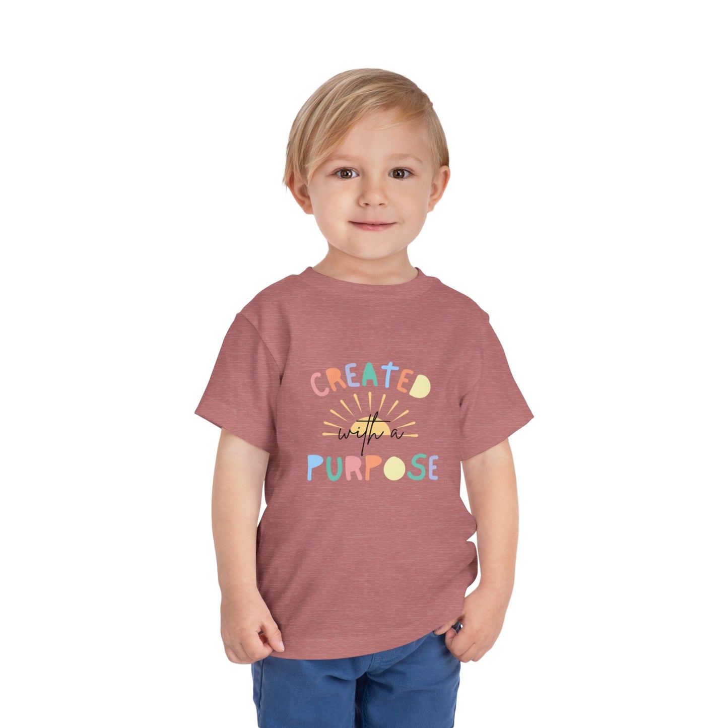 Toddler Created With A Purpose Christian Heavy Cotton Tee