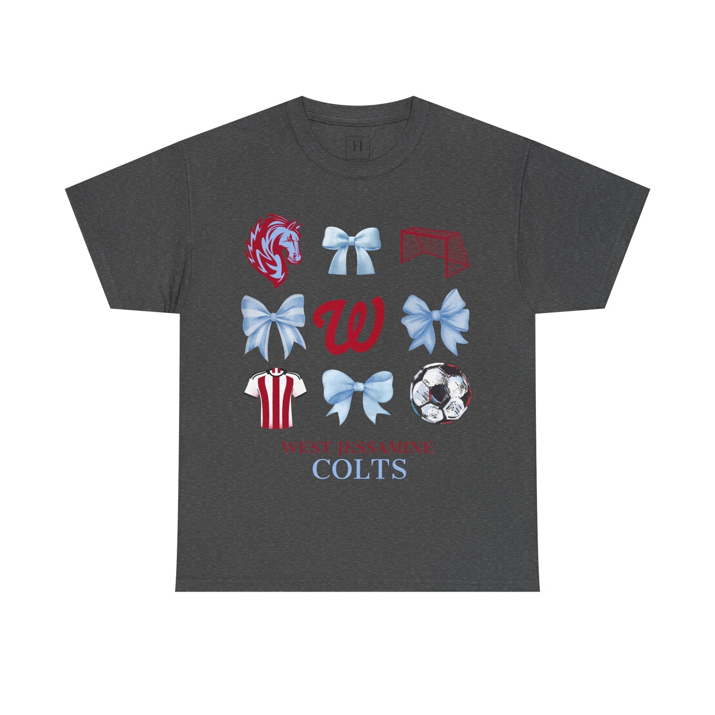 Copy of West Jessamine Colts Coquette Soccer Bows - Unisex Tee