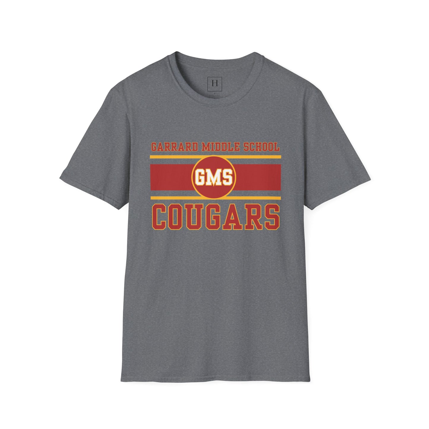 GMS Garrard Middle School Cougars T-Shirt (Front Only)