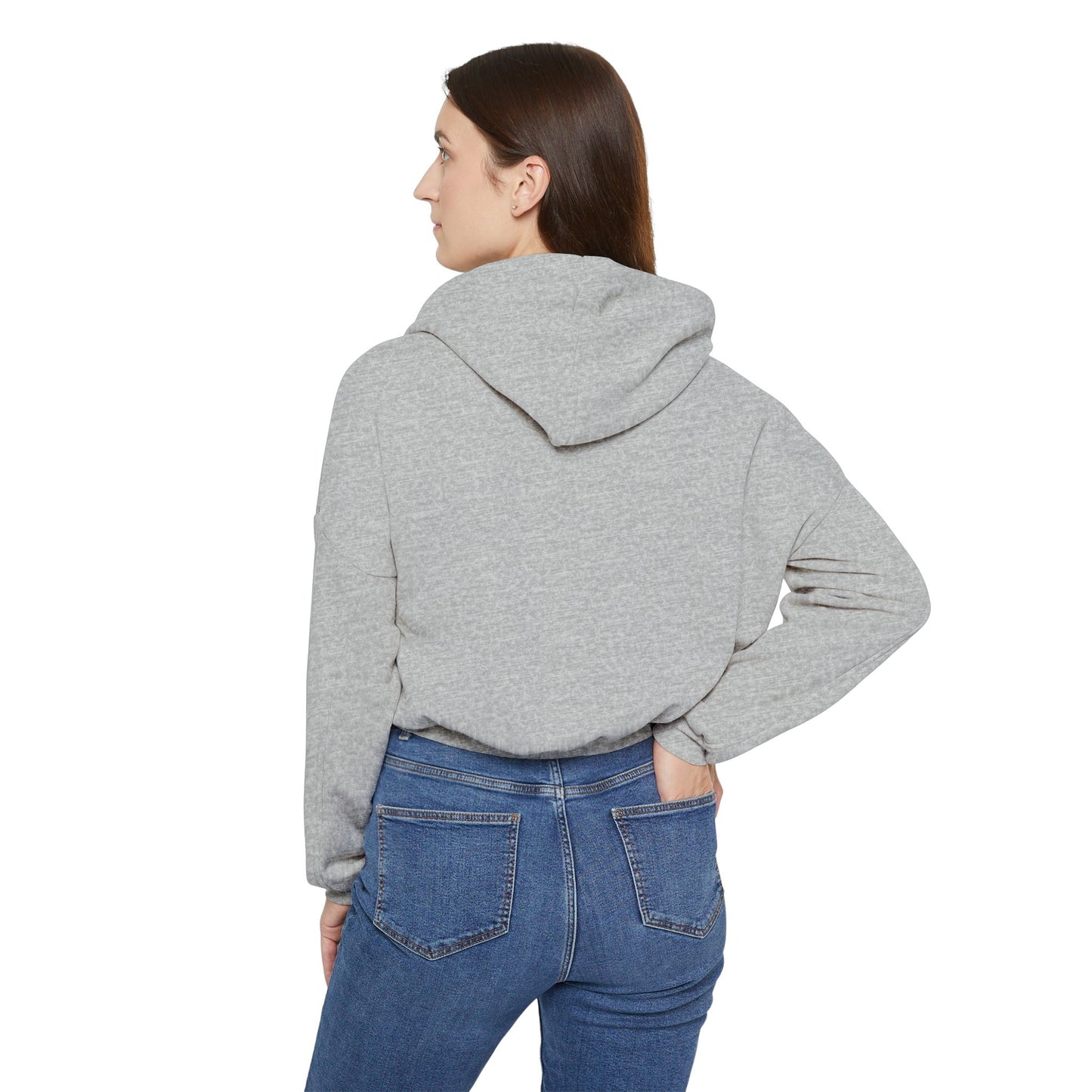 West HORSESHOE CHEER POM -- Women's Cinched/Cropped Hoodie